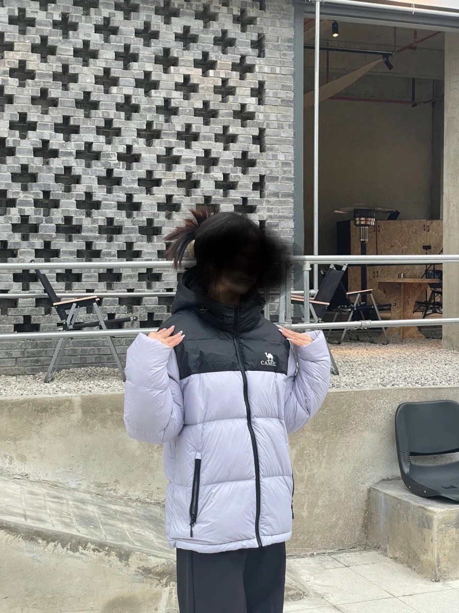 custom review-CAMEL Антистатический Многоцветный Термический Холодостойкий Ветрозащитный С капюшоном Пуховая куртка с анти-пиллингом Пух Унисекс