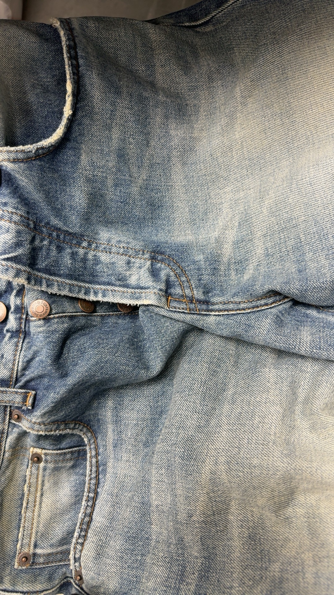 custom review-Supreme SS24 Week6 Потертый Свободный крой SELVEDGE Джинсы Унисекс