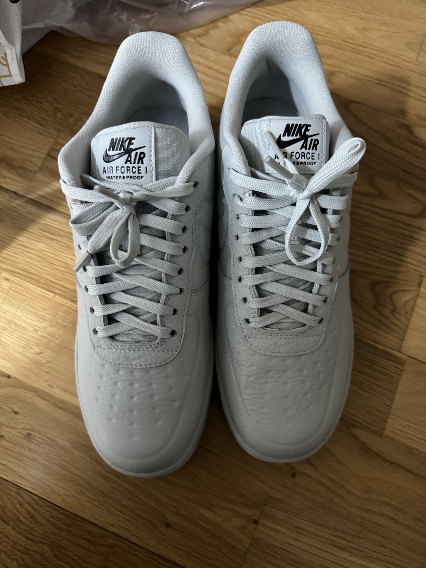 custom review-Nike Air FORCE 1 WP Low Топ Скейтборд Кроссовки Мужские Светло-Серый