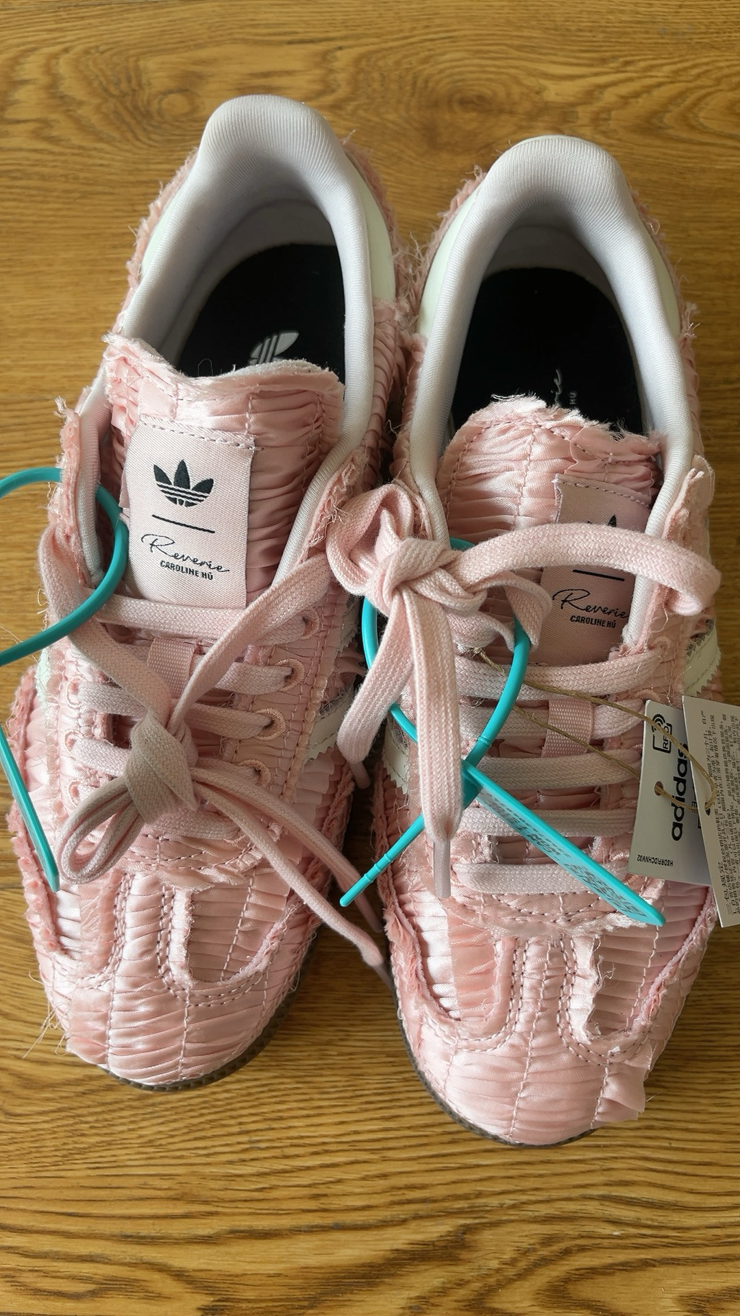 custom review-Adidas Originals x Caroline SAMBA OG Caroline Устойчивые к истиранию низкие скейтборд-кроссовки Женские Розовые Белые