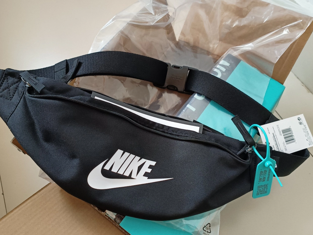 custom review-Nike Heritage Полиэстер Одно Плечо Сумка через плечо Слинг-сумка Сумка на пояс Унисекс Черный