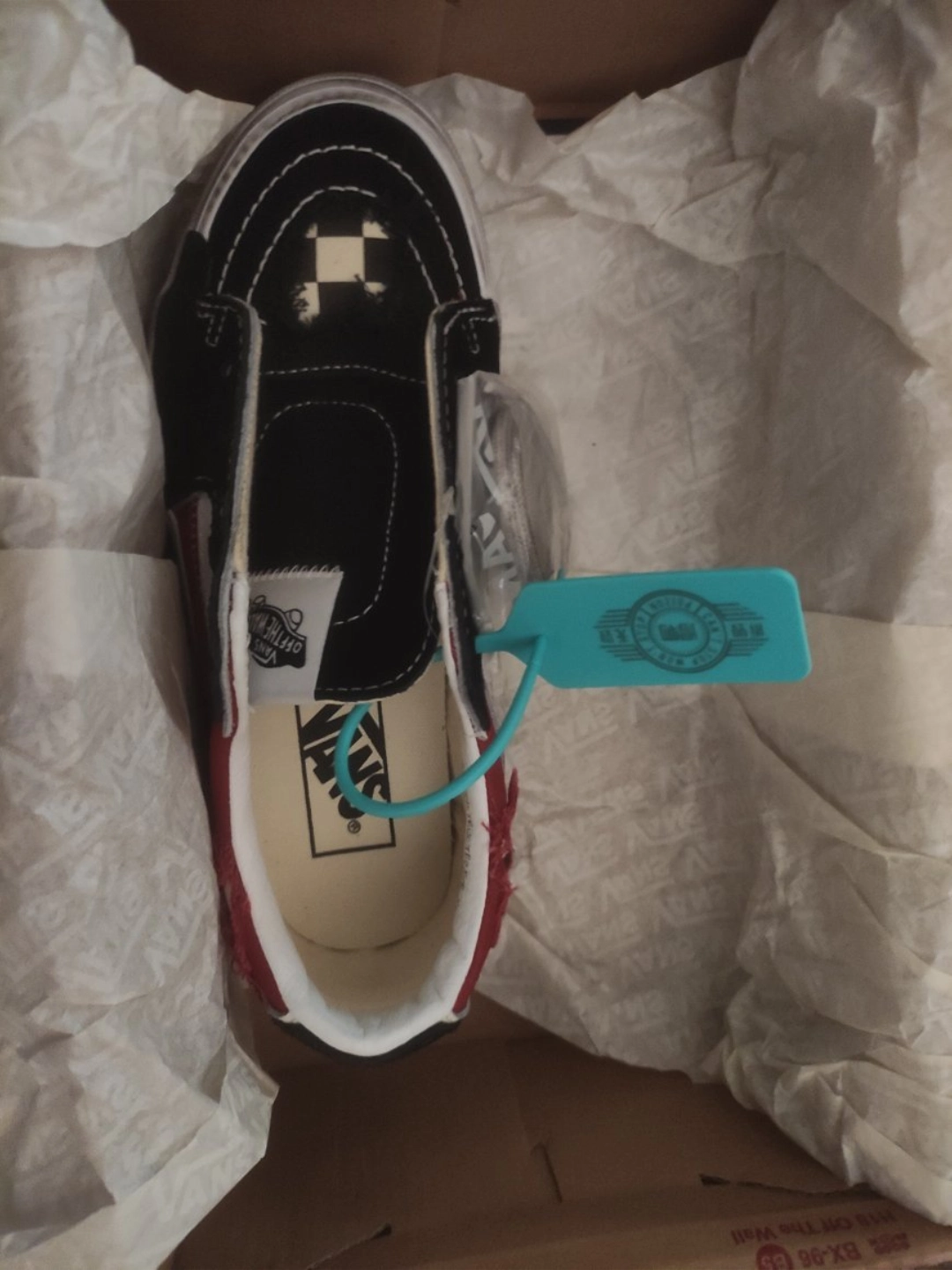 custom review-VANS SK8 LOW Reconstruct Low Топ Скейтборд Кроссовки Унисекс Черный Красный