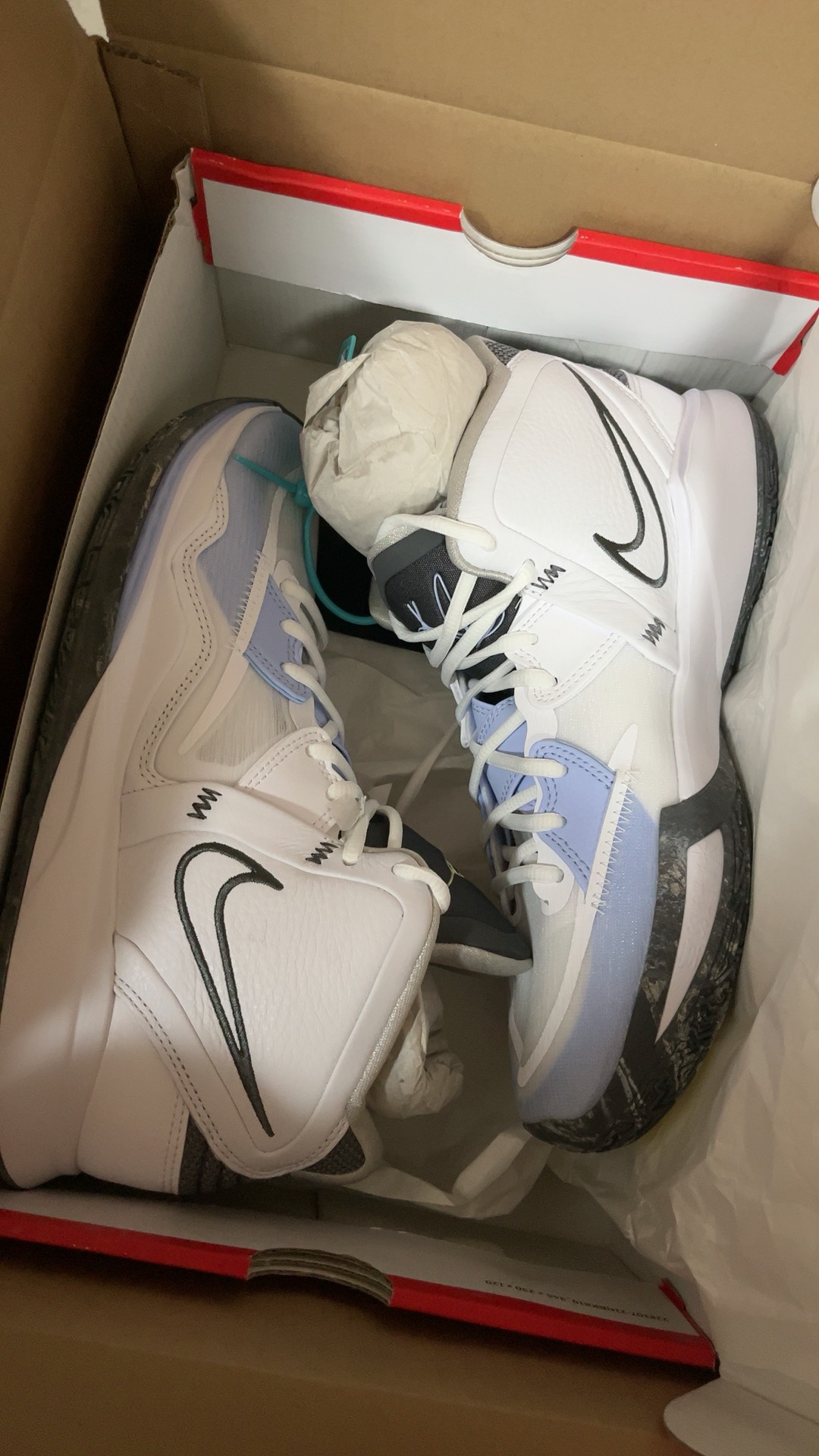 custom review-Nike Kyrie 8 Infinity Kyrie 8 MID Топ Баскетбольные кроссовки Унисекс Белый Ледяной Синий Азиатская Версия