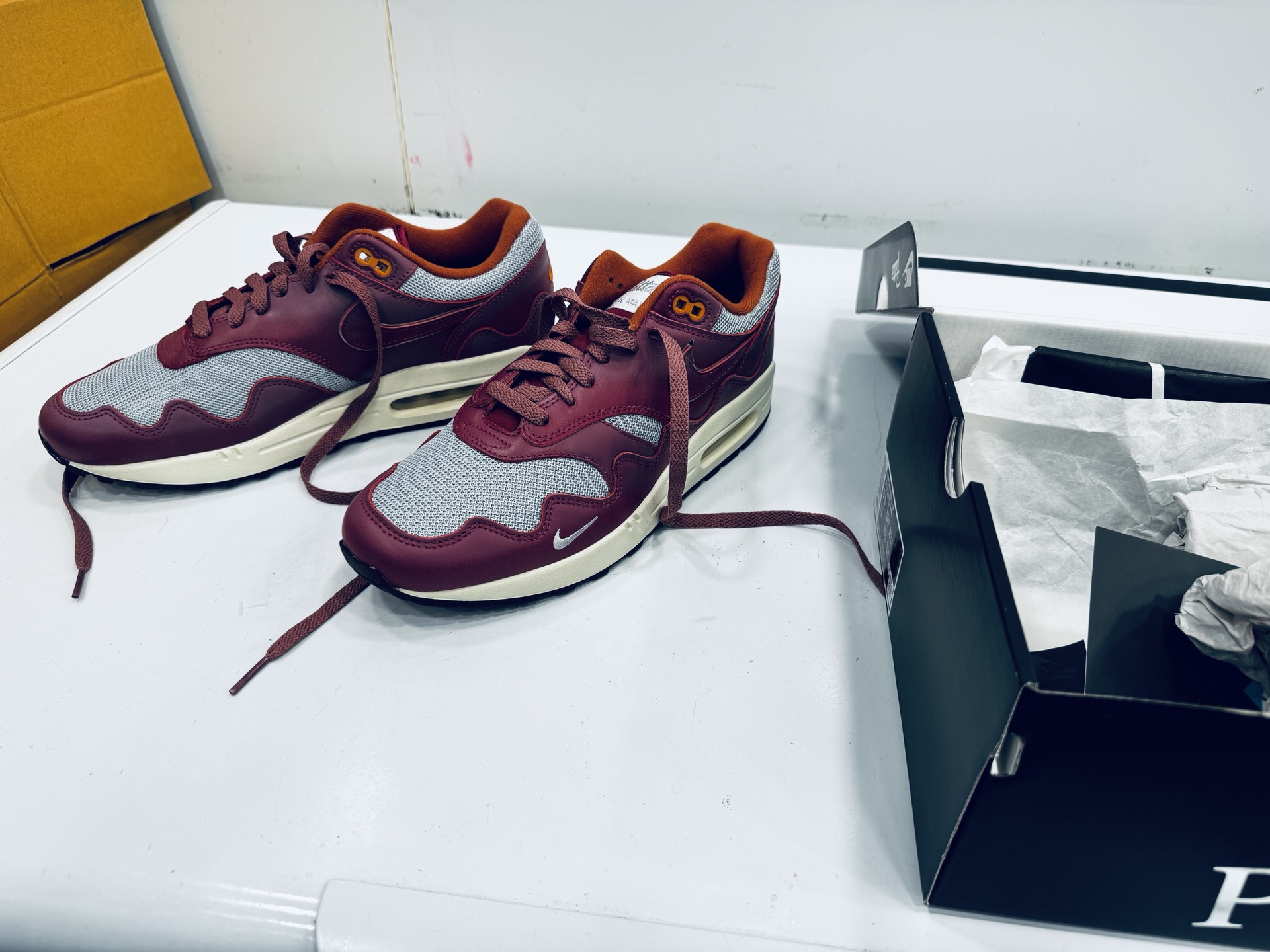 custom review-Patta x Nike Air Max 1 Амортизация и Дышащий Низкий Топ Повседневные Беговые Кроссовки Унисекс Красный