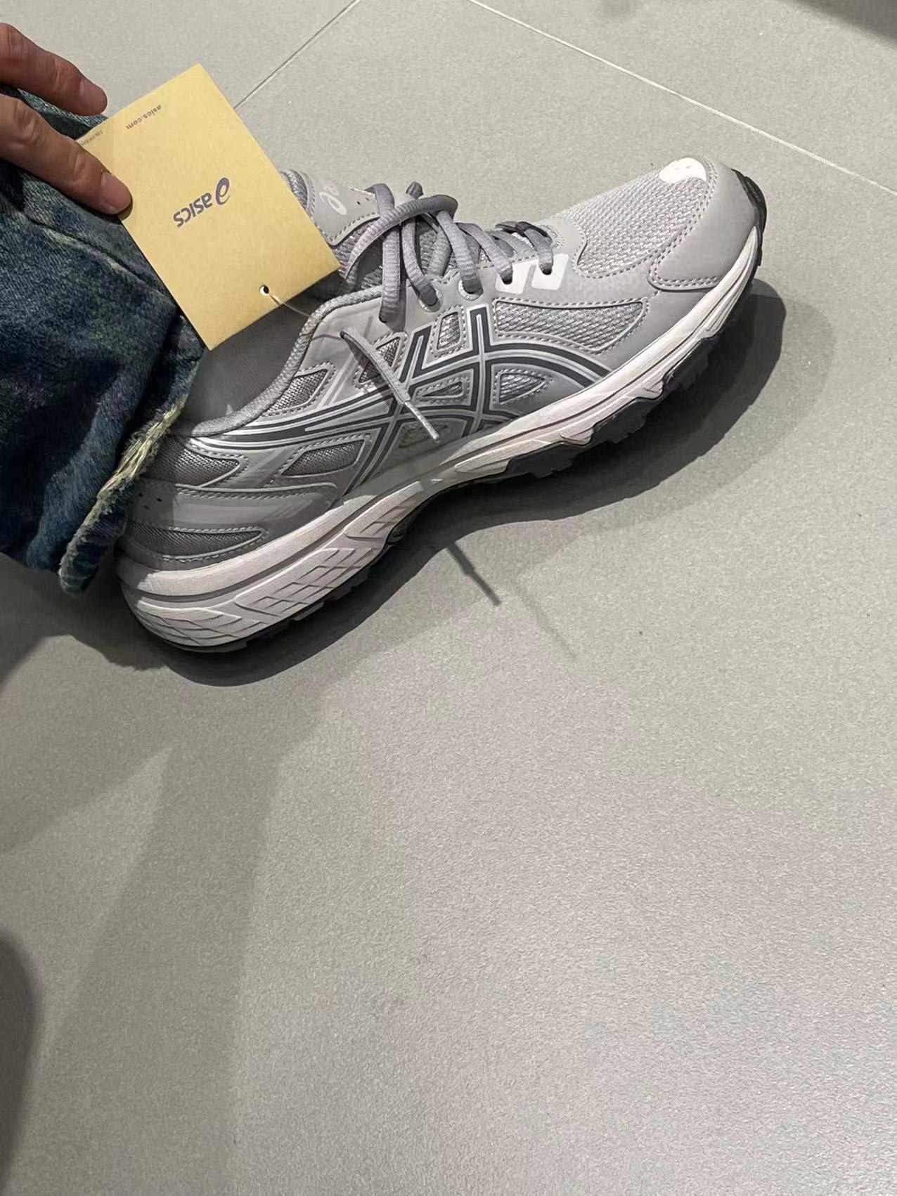 custom review-ASICS Гель Venture 6 Устойчивый к истиранию Дышащий Низкий Топ Повседневный Трейл Бег Городской Коммутатор Беговые кроссовки Мужской Серый