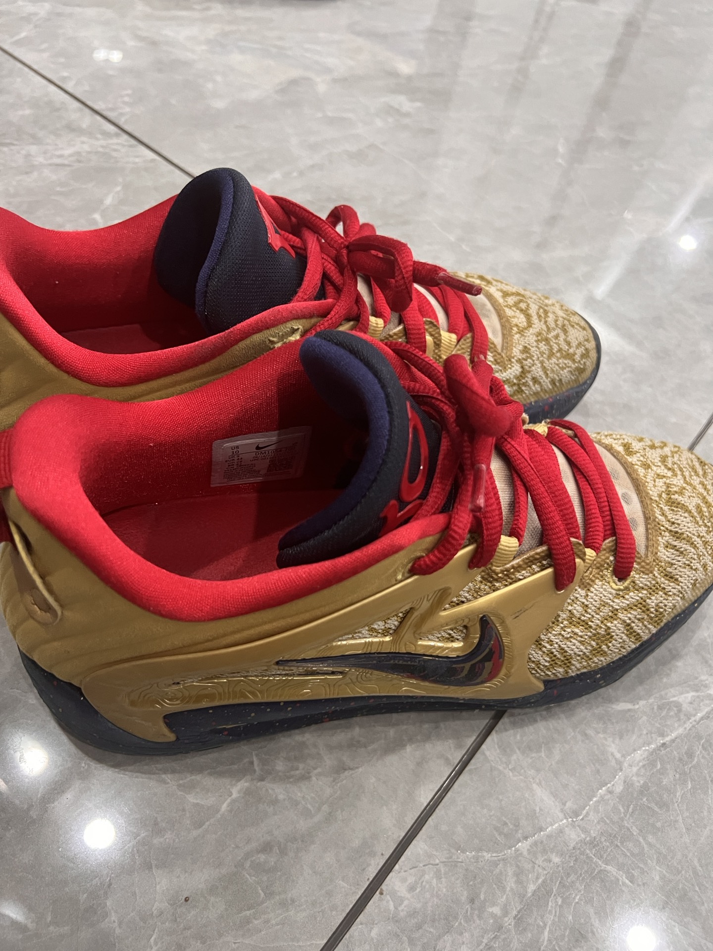 custom review-Nike KD 15 KD 15 EP 'Olympic' Низкие Баскетбольные Кроссовки Мужские Желто-Красные Азиатская Версия