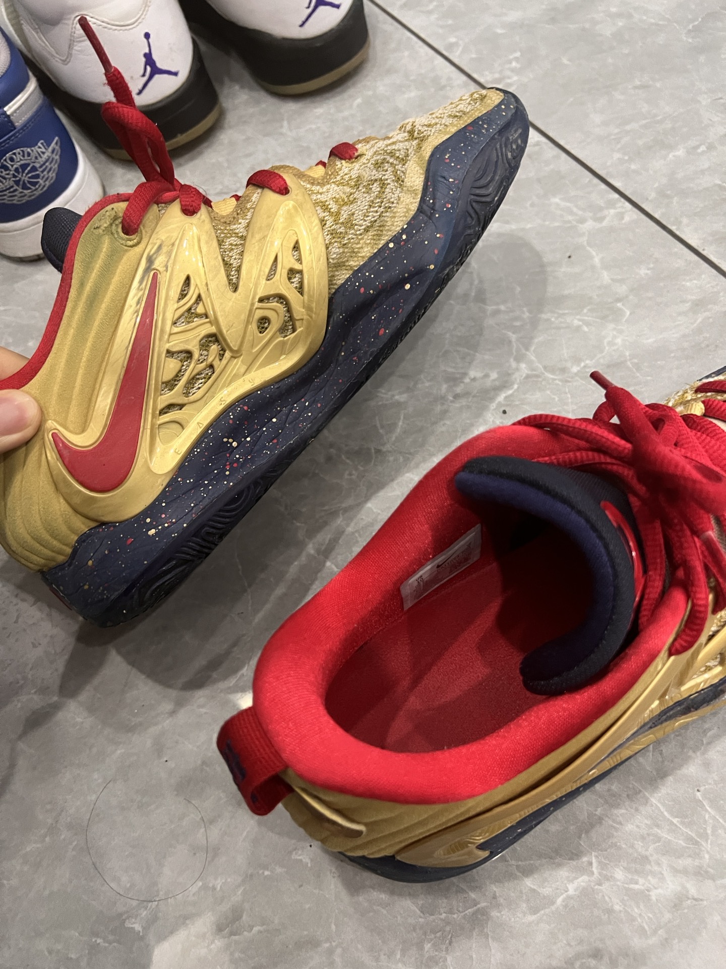 custom review-Nike KD 15 KD 15 EP 'Olympic' Низкие Баскетбольные Кроссовки Мужские Желто-Красные Азиатская Версия