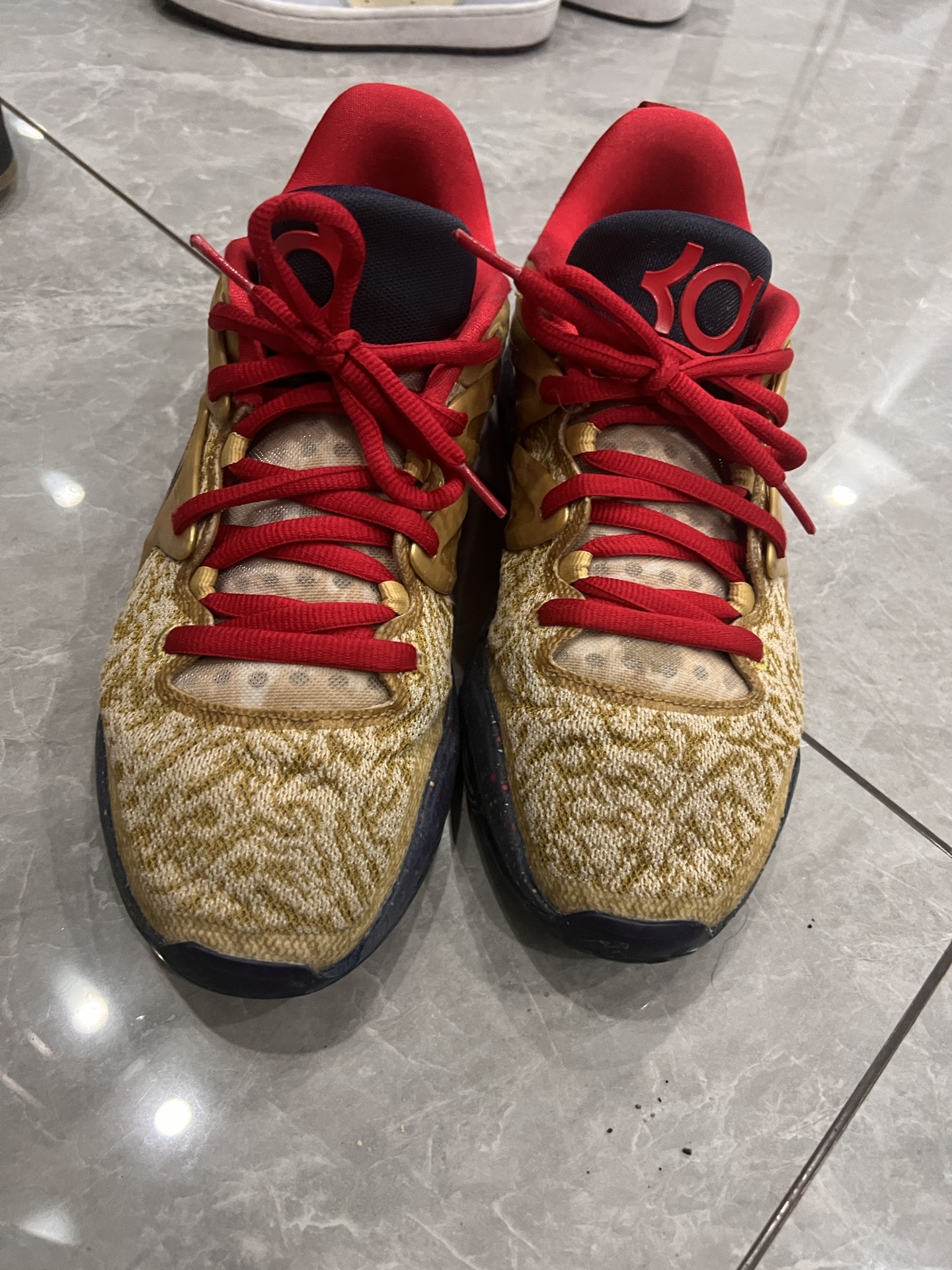 custom review-Nike KD 15 KD 15 EP 'Olympic' Низкие Баскетбольные Кроссовки Мужские Желто-Красные Азиатская Версия