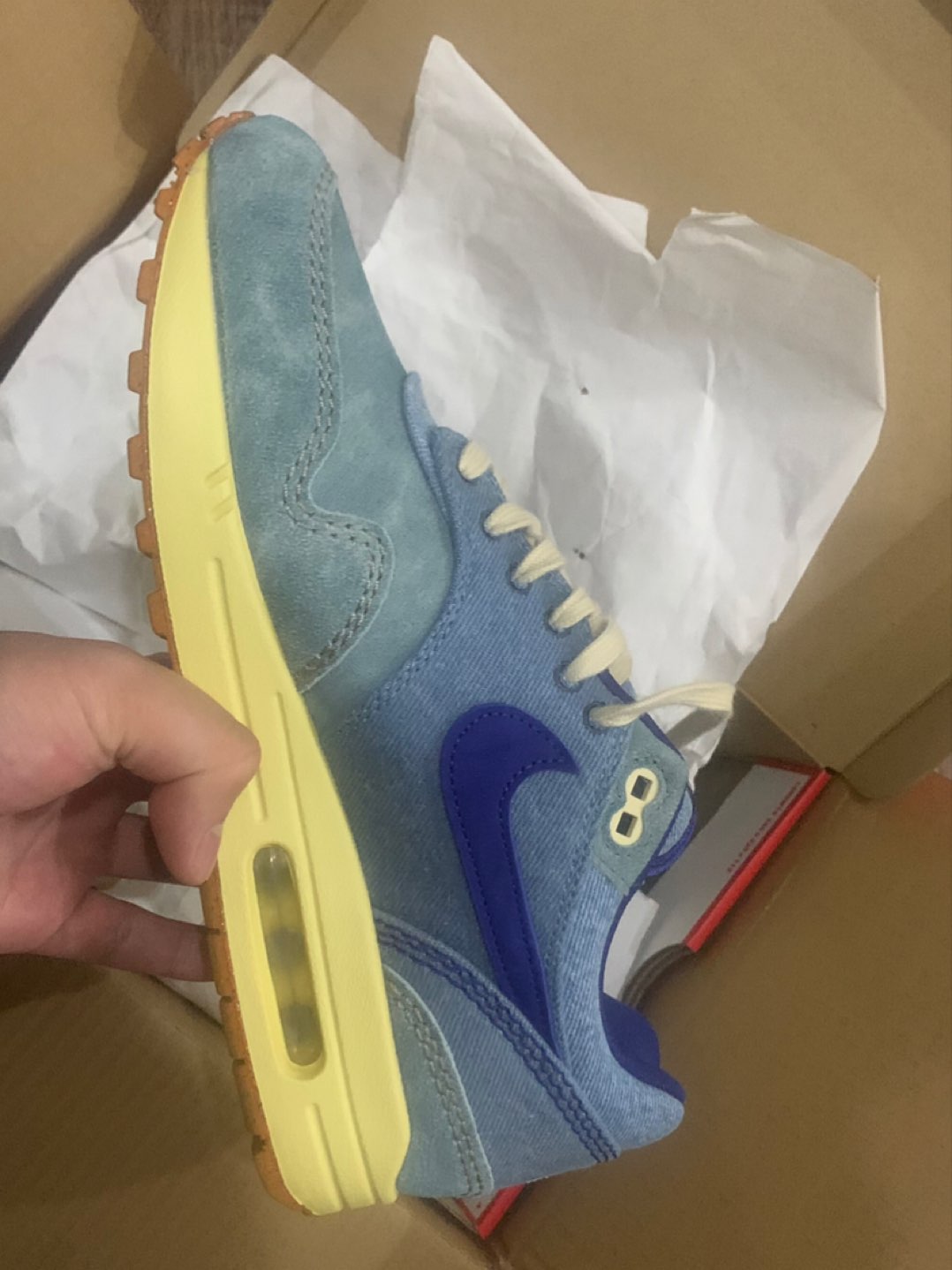 custom review-Nike Air Max 1 Low Топ Повседневные Беговые Кроссовки Унисекс Синий