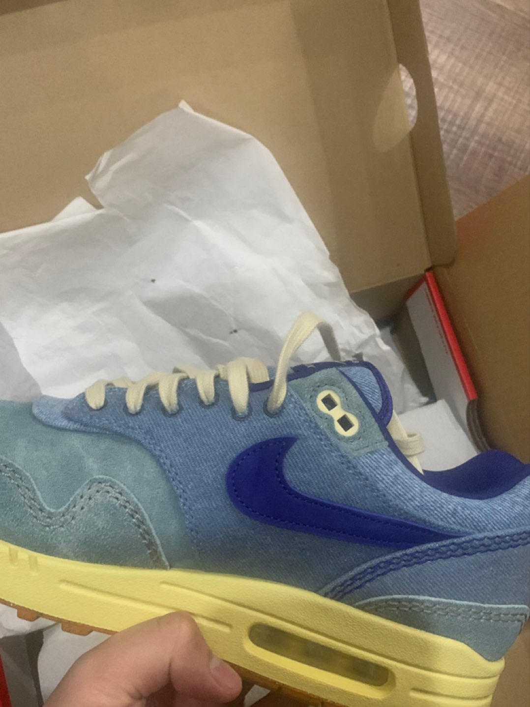 custom review-Nike Air Max 1 Low Топ Повседневные Беговые Кроссовки Унисекс Синий