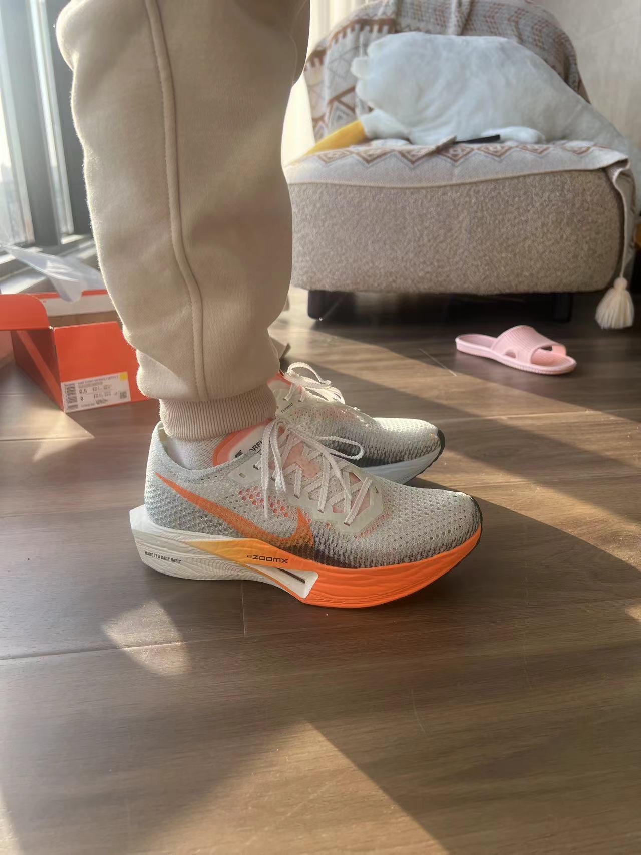 custom review-Nike ZoomX Vaporfly Next% 3 Беговые кроссовки Низкий Топ Белый Унисекс