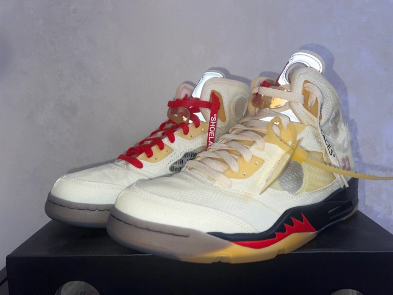custom review-Air Jordan 5 X Off White Sp 'Sail'