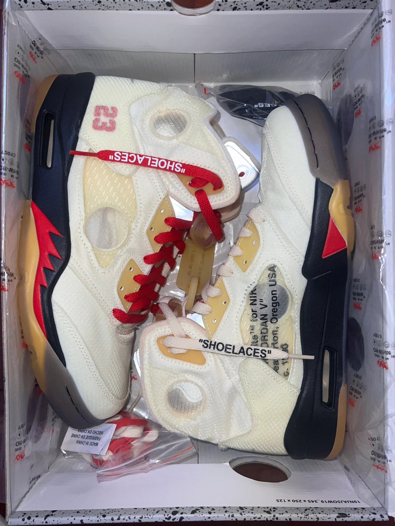 custom review-Air Jordan 5 X Off White Sp 'Sail'