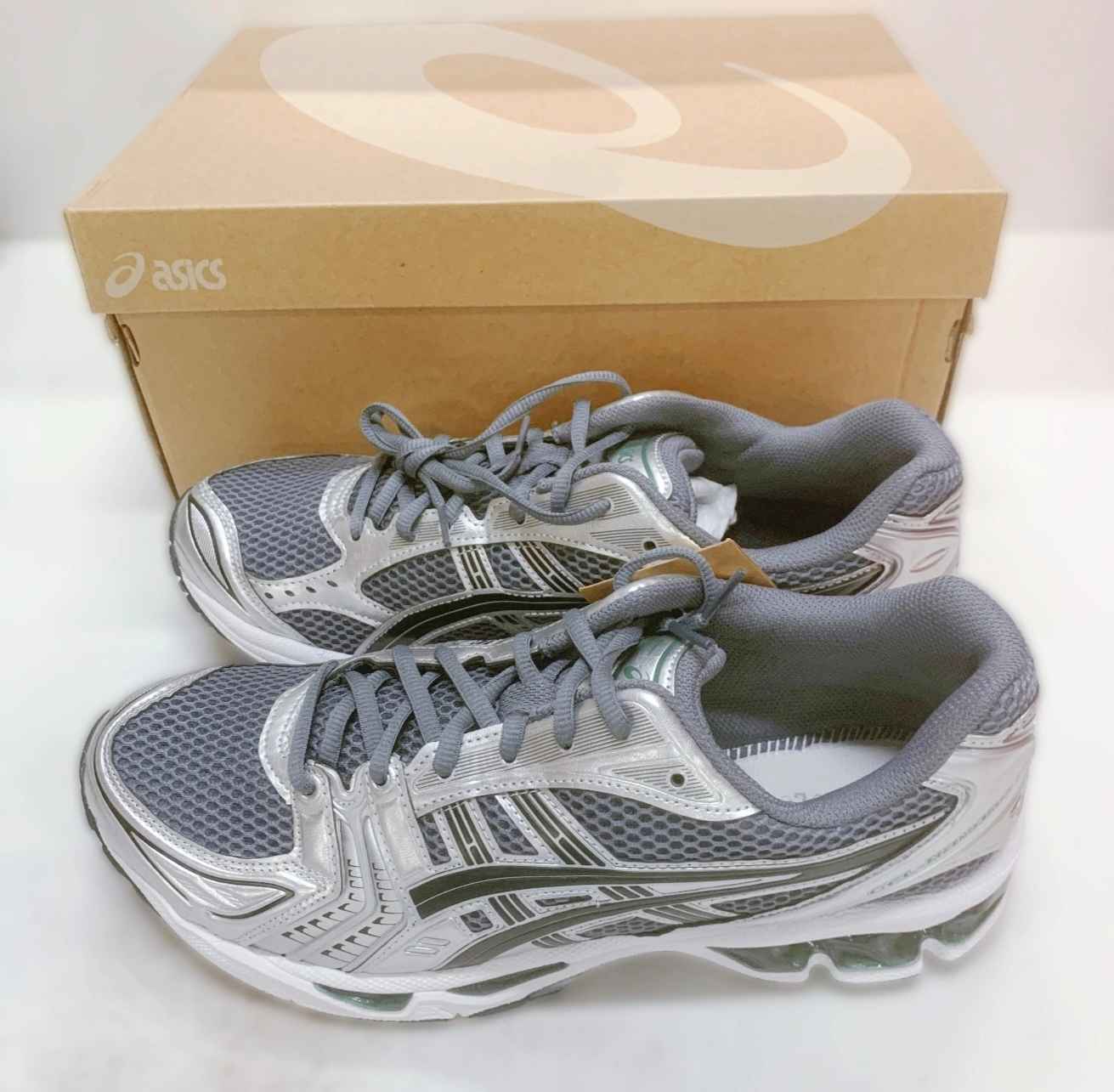 custom review-ASICS Gel Kayano 14 противоскользящий низкий топ повседневная беговая обувь унисекс серебристо-серый