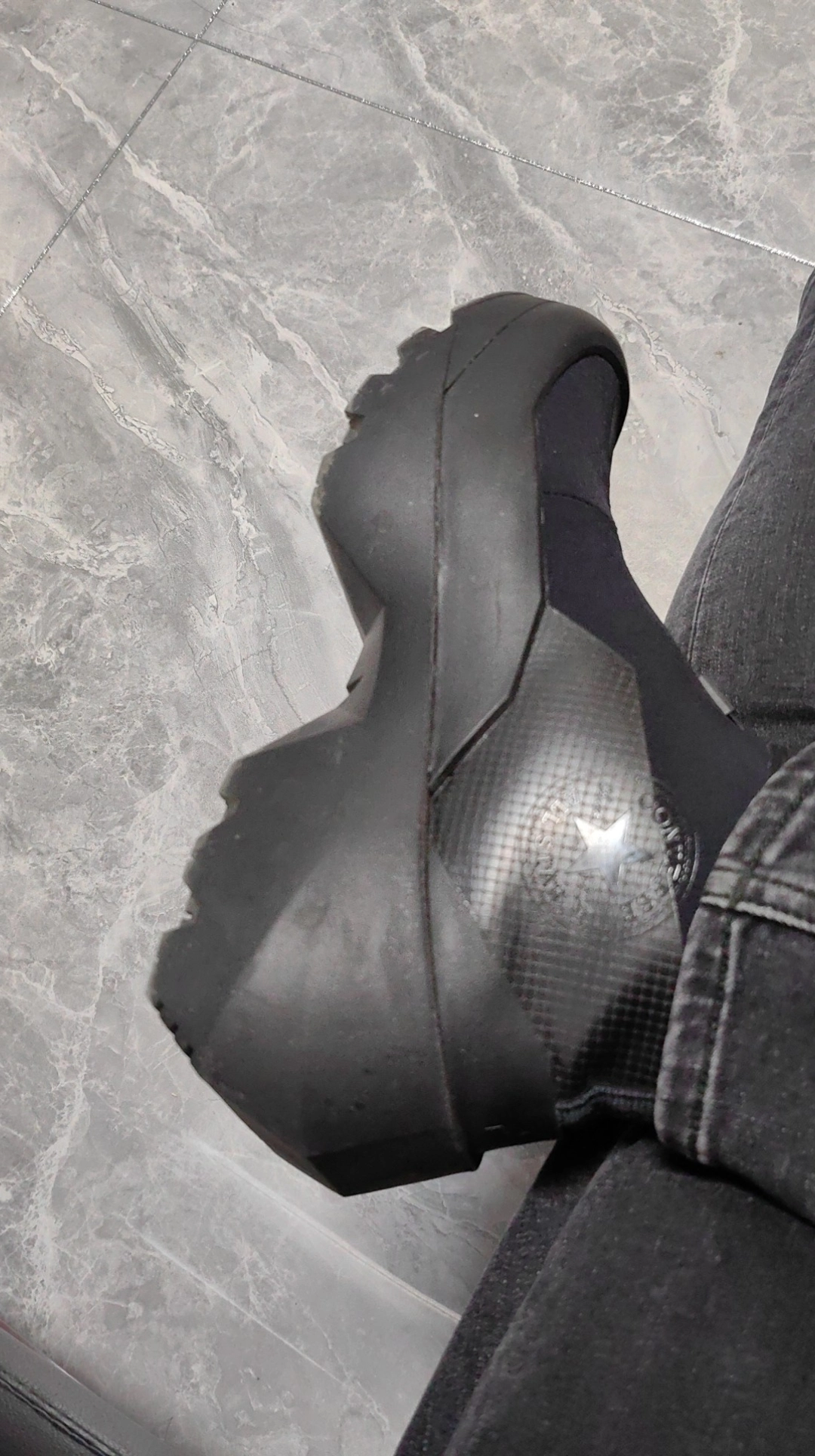 custom review-A COLD WALL* x Конверс Geo Forma ПУ (полиуретан) Полиуретан Дышащий Высокий Топ Повседневная Обувь Унисекс Черный