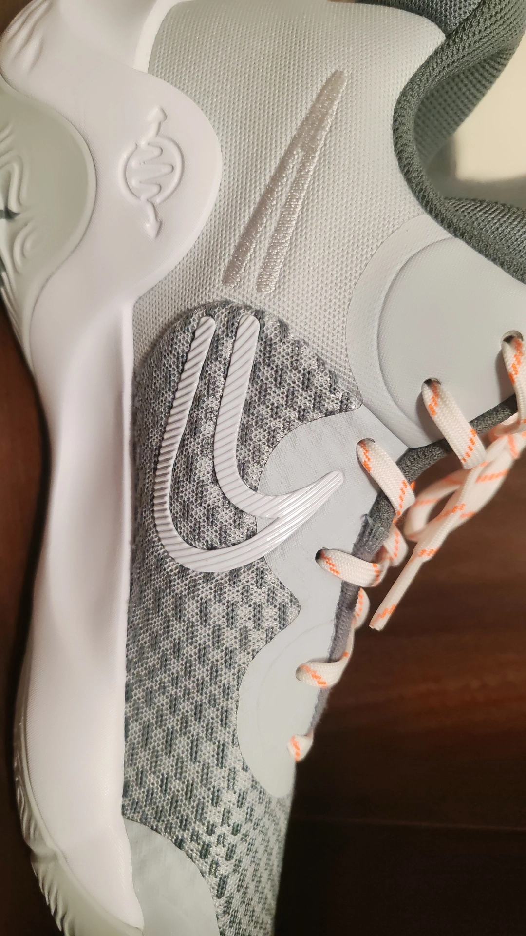 custom review-Nike KD Trey 5 IX MID Топ Баскетбольные кроссовки Унисекс Белый Серый Азиатская версия