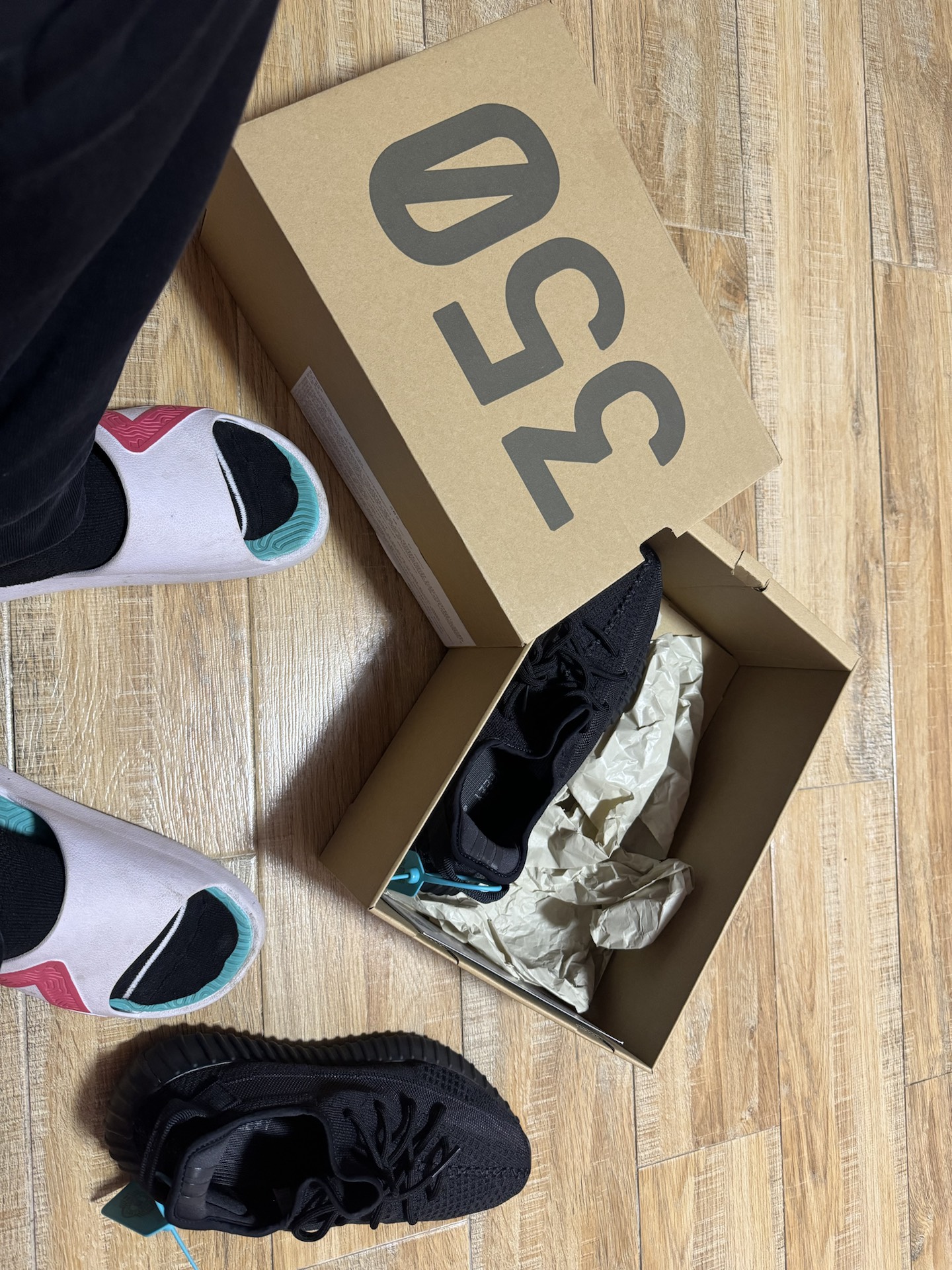 custom review-Adidas Originals Yeezy Boost 350 V2 Onyx Черный воин противоскользящий низкий топ повседневная обувь унисекс черный