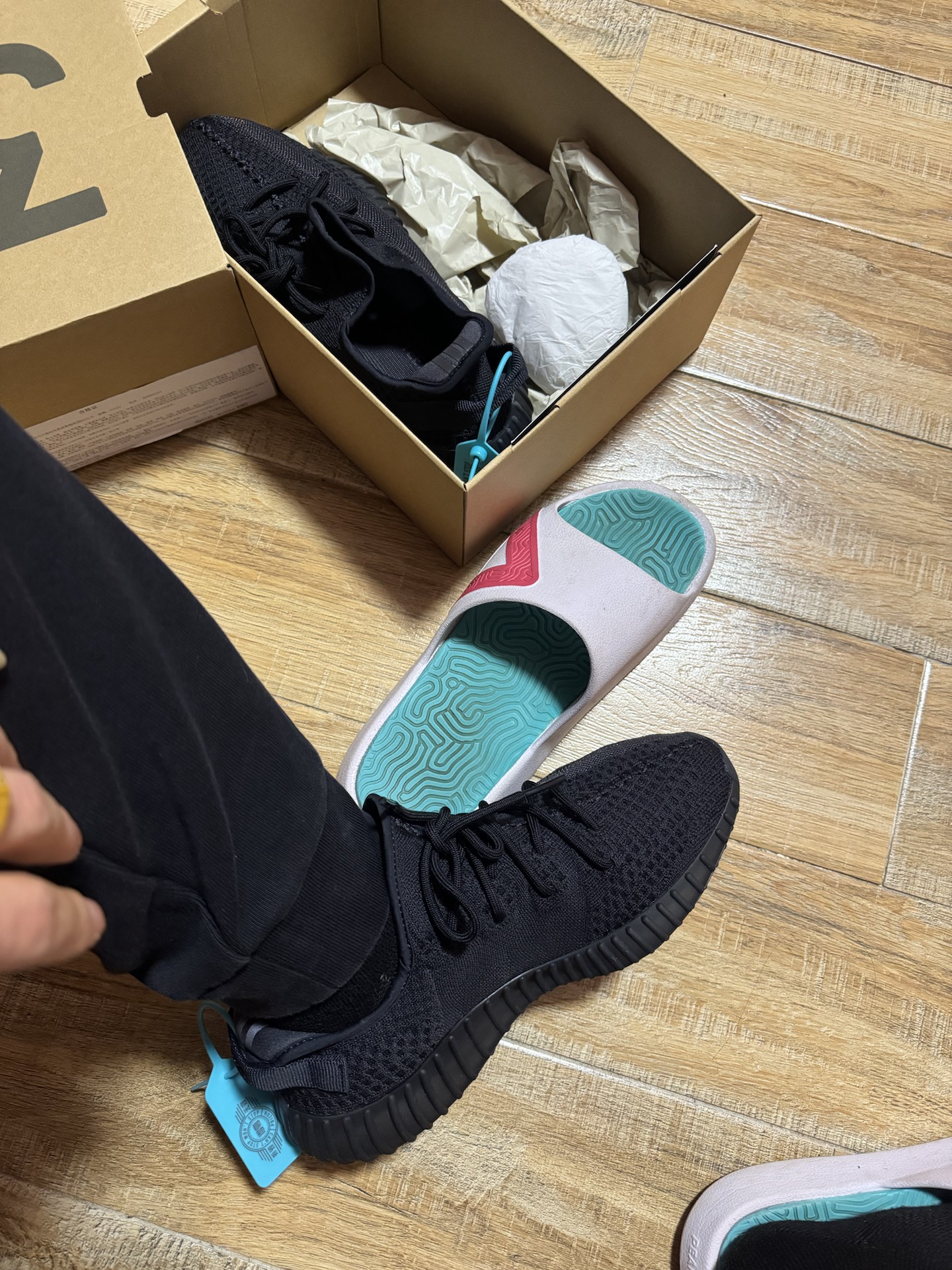 custom review-Adidas Originals Yeezy Boost 350 V2 Onyx Черный воин противоскользящий низкий топ повседневная обувь унисекс черный