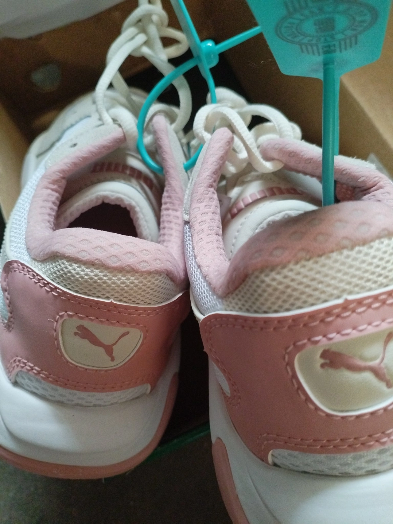 custom review-PUMA Storm Origin Амортизация Износостойкий Низкий Топ Casual Унисекс Бежевый Белый Розовый