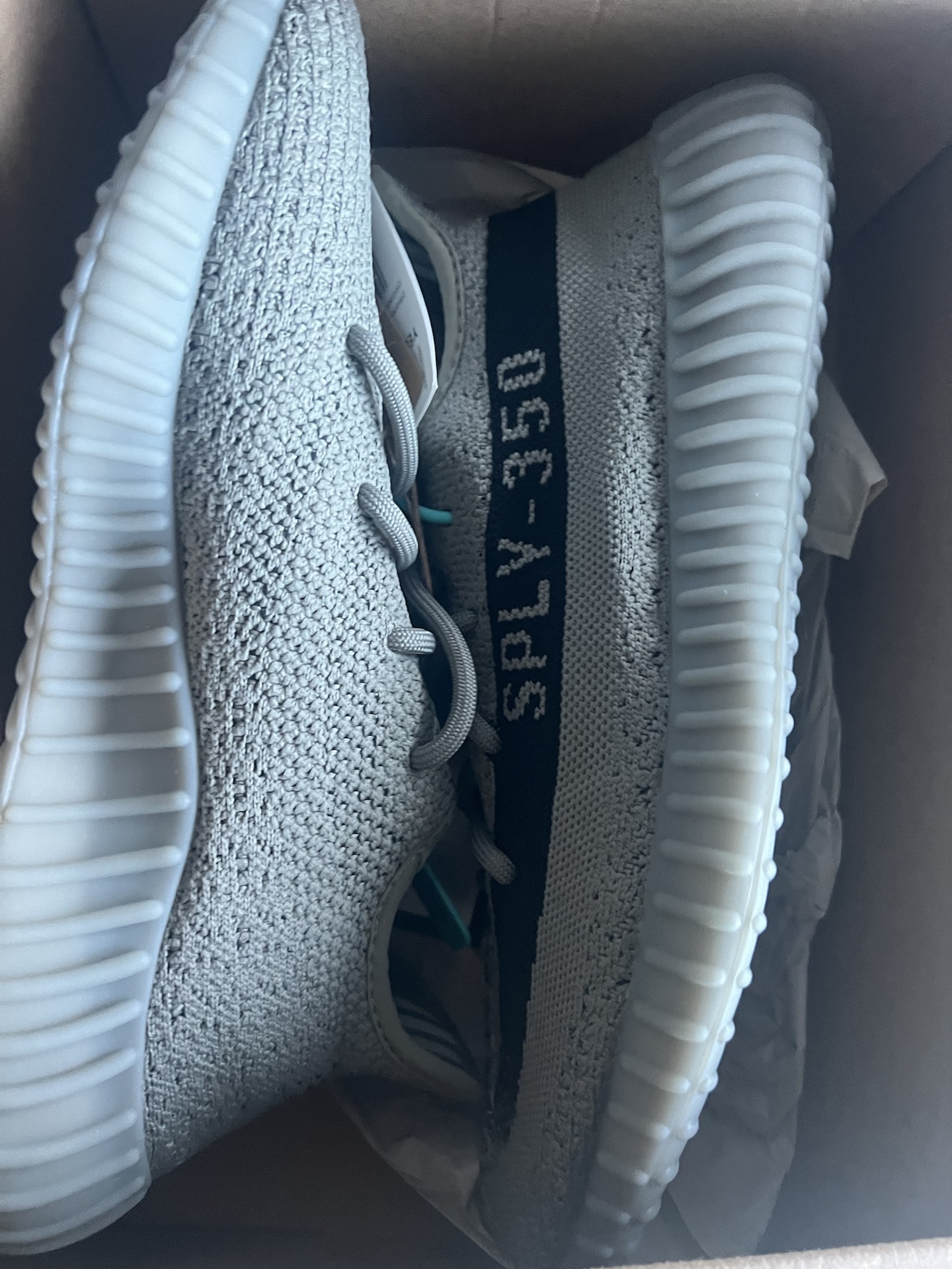 custom review-Adidas Originals Yeezy Boost 350 V2 Серый Черный 'Гранит' Низкий Топ Повседневная Обувь Унисекс Серый Зеленый