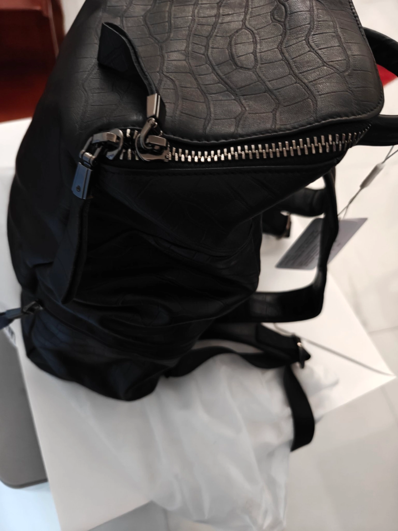 custom review-Ceion Keust Рюкзак из крупнозернистой текстуры коровьей кожи большой мужской черный