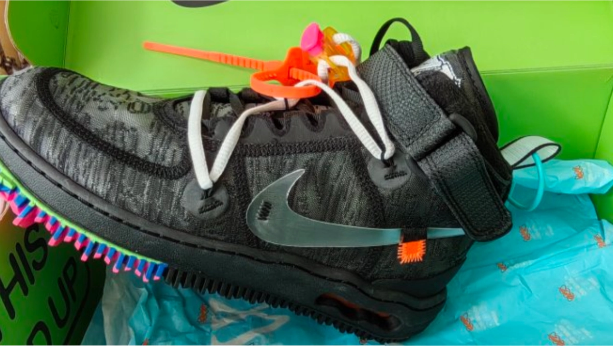 custom review-OFF Белый x Nike Air Force 1 SP MID Скейтборд Кроссовки Унисекс Черный