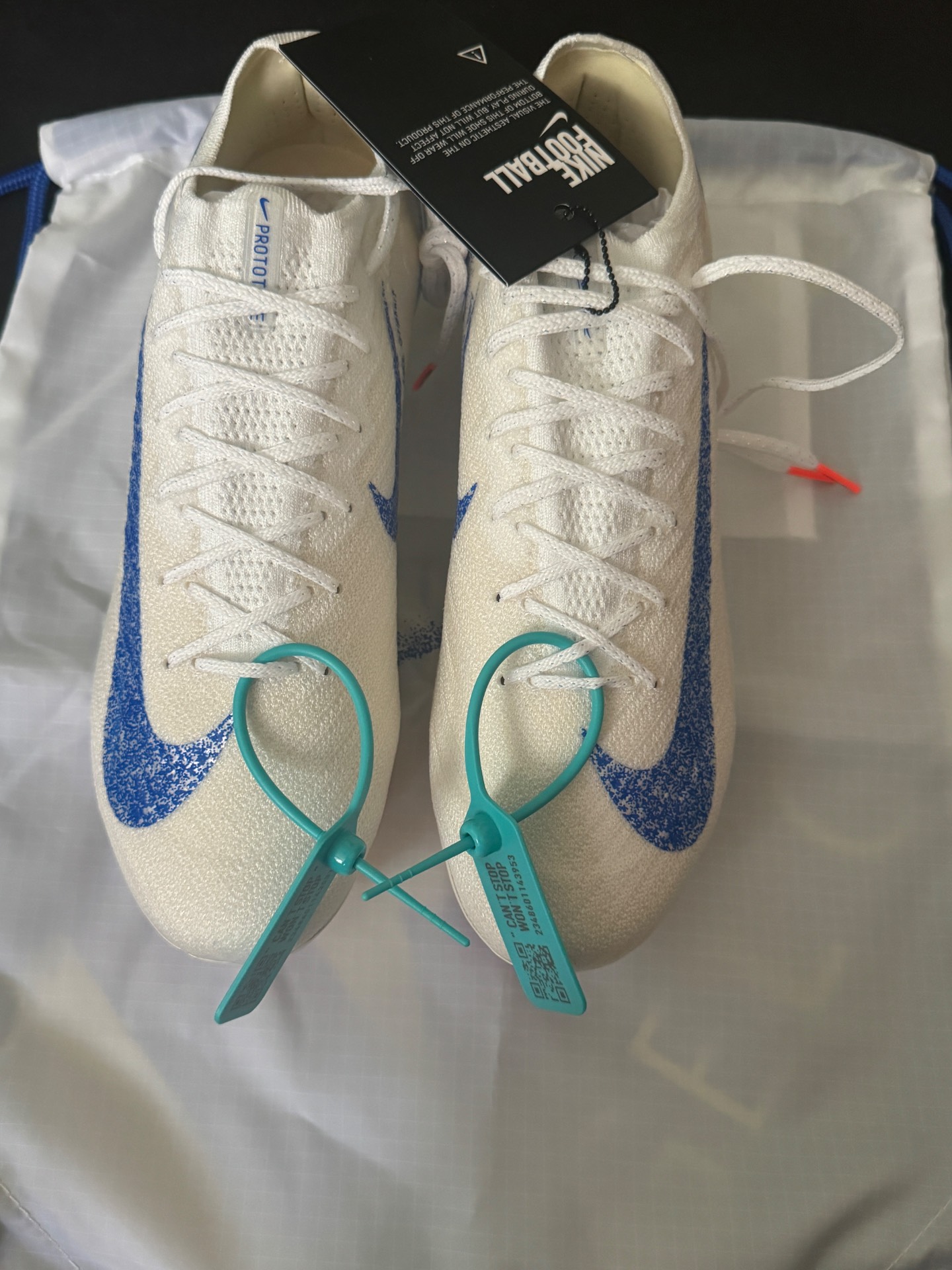 custom review-Nike Mercurial Vapor 16 Elite FG Твердый Грунт Футбольные Бутсы Унисекс Белый Синий