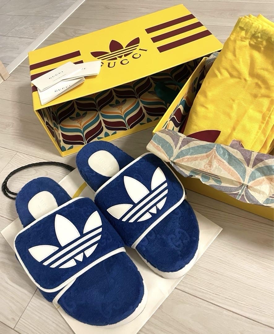 阿迪达斯 gucci联名拖鞋