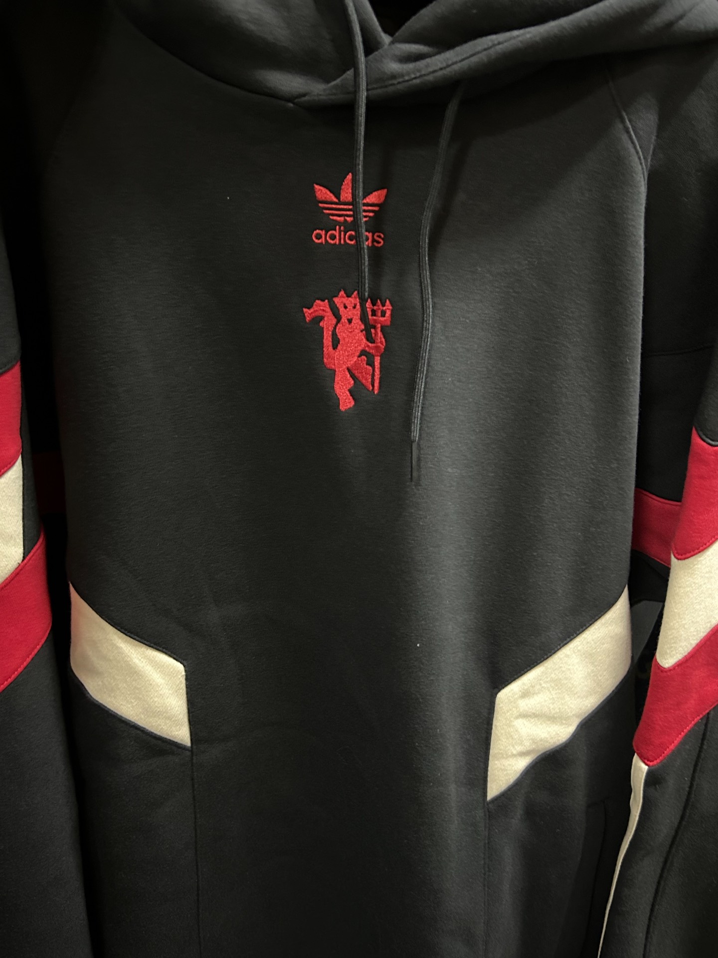 custom review-Adidas Originals Manchester Football UNITED Толстовка Мужская Черная