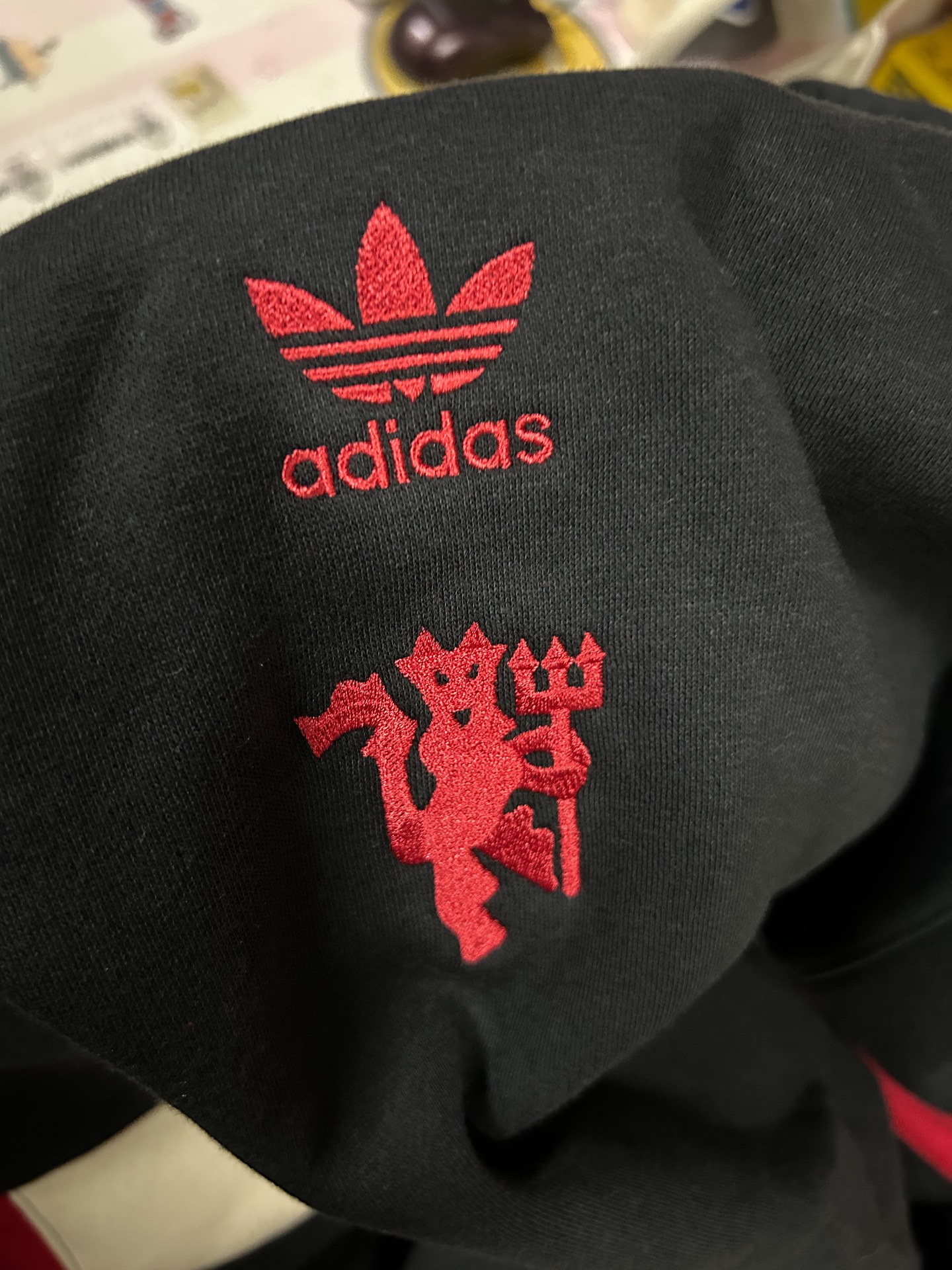 custom review-Adidas Originals Manchester Football UNITED Толстовка Мужская Черная