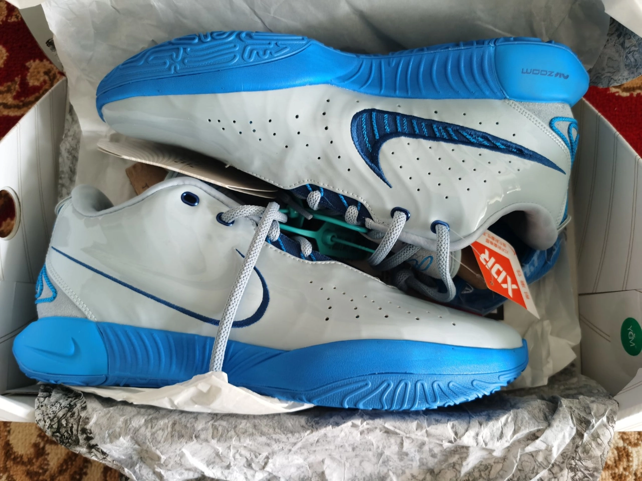 custom review-Nike Lebron 21 EP Low Топ Баскетбольные кроссовки Мужской Синий