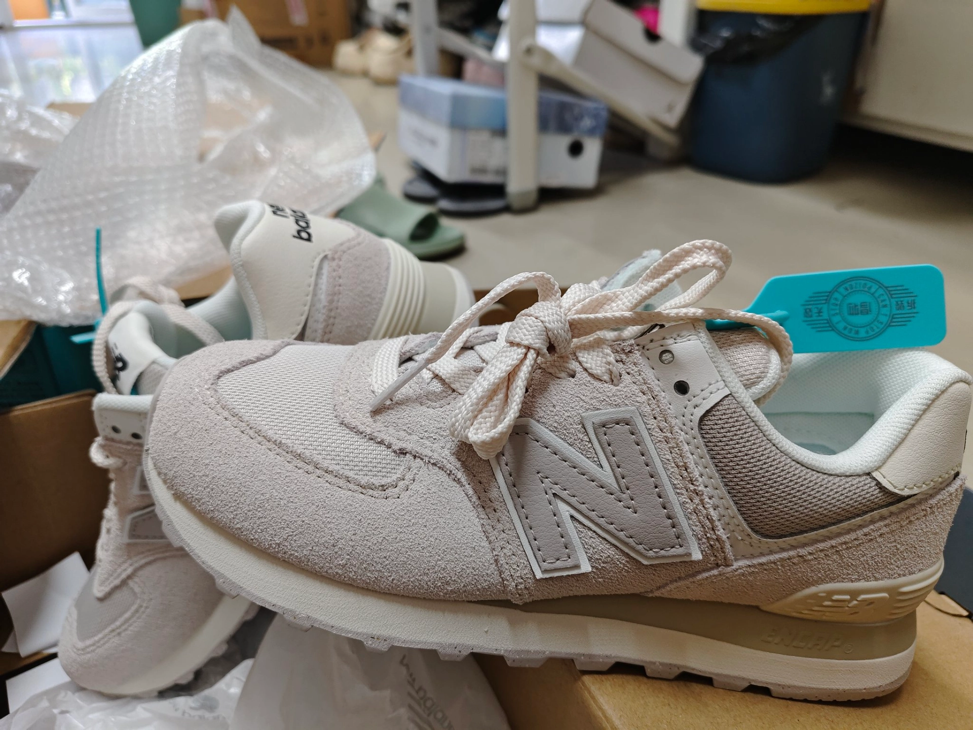 custom review-New Balance NB 574 Амортизация Противоскользящий Устойчивый к истиранию Дышащий Низкий Топ