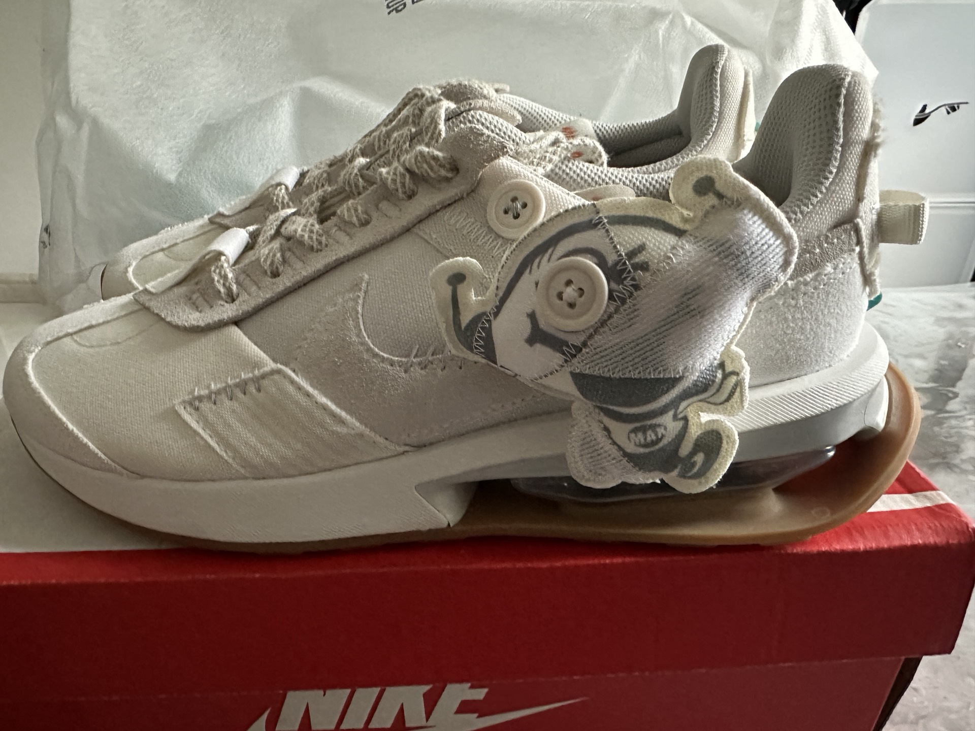 custom review-Nike Air Max Pre Day VOODOO Кукла Низкий Топ Повседневная Обувь Мужская Белый