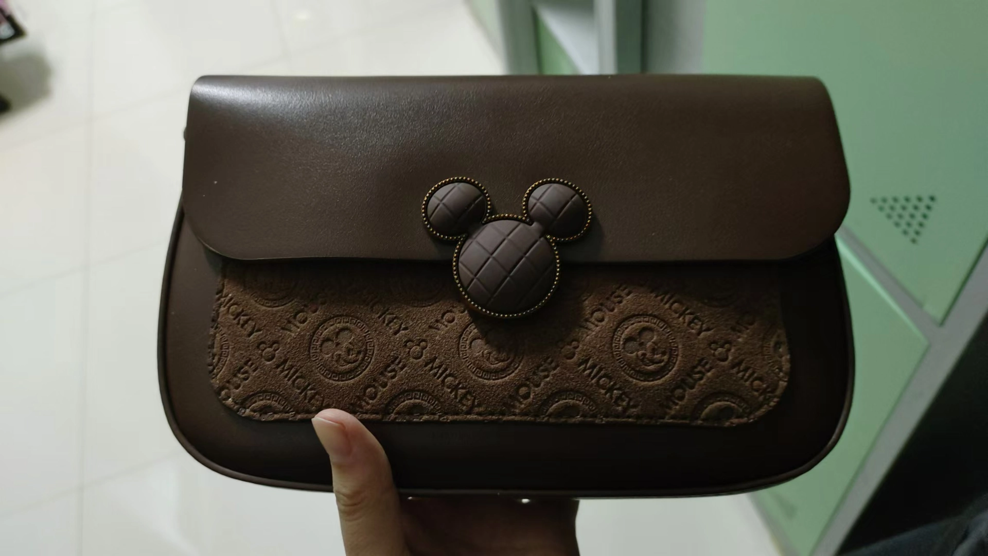 custom review-Disney Mickey Mouse ПУ (полиуретан) Сумка через плечо Стандартная Женская Темно-Кофейный