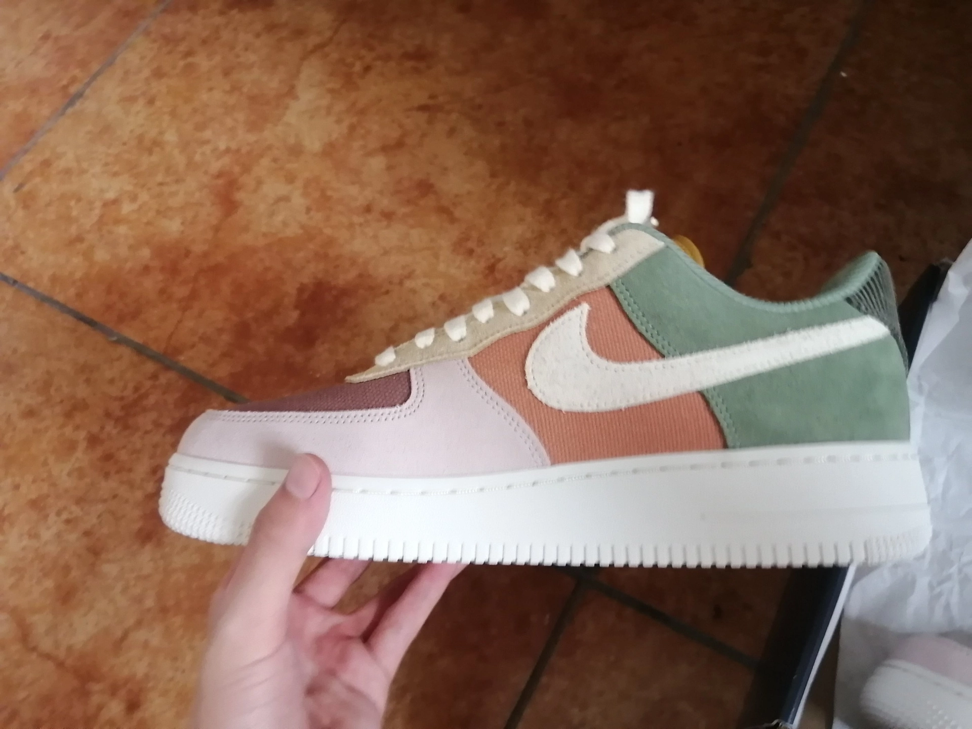 custom review-Nike Air FORCE 1 Low Топ Скейтборд Кроссовки Женские Красный Зеленый