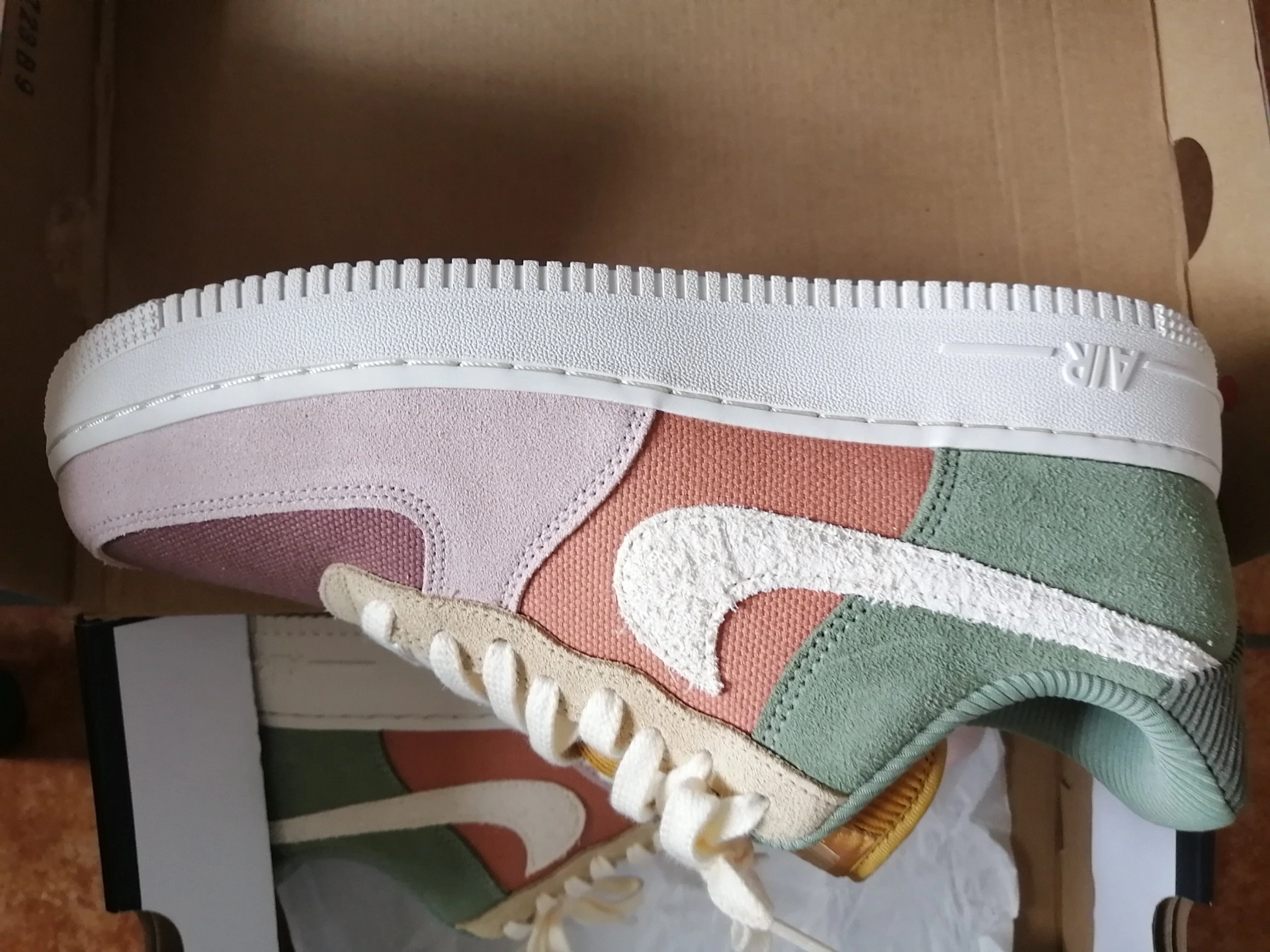 custom review-Nike Air FORCE 1 Low Топ Скейтборд Кроссовки Женские Красный Зеленый