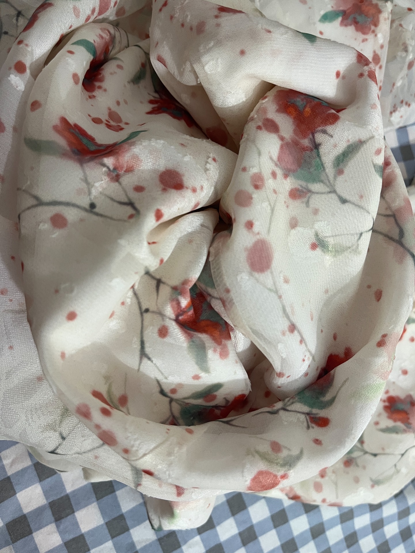 custom review-PAVLISOVA Короткое платье с короткими рукавами женский с узором "Branching Бегония"