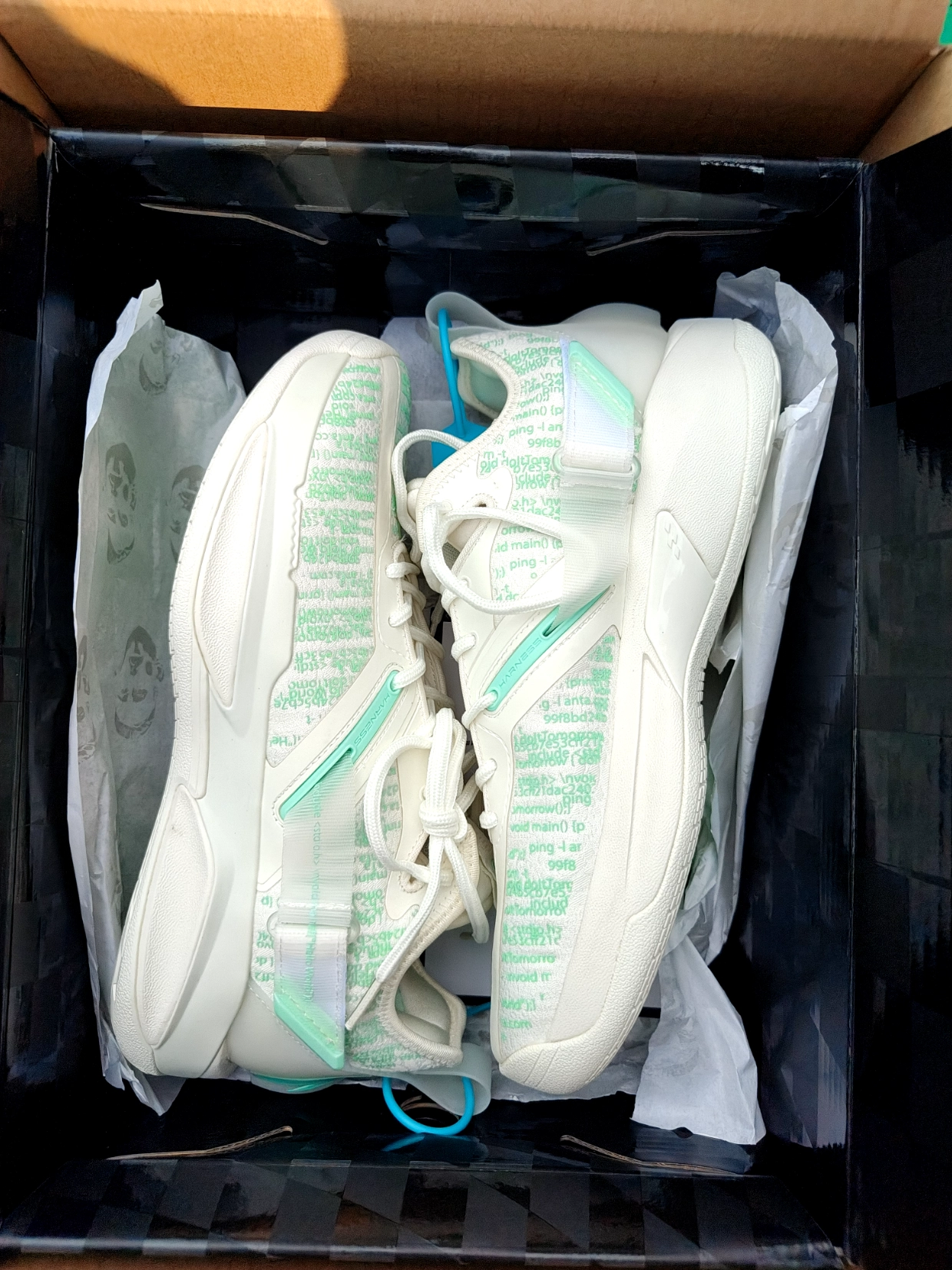 custom review-ANTA GH3 Амортизаторы Slip-Resistant Abrasion-Resistant Дышащий Низкий Топ Баскетбольные кроссовки Мужские Белый Зеленый