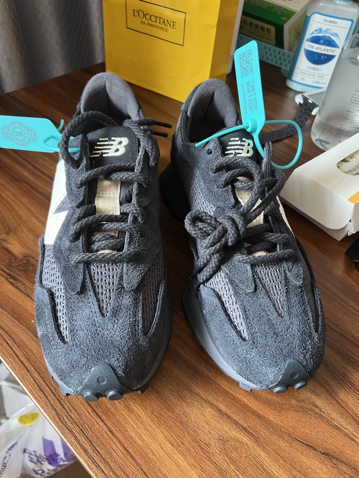 custom review-New Balance NB 327 Легкий Низкий Топ Беговые Кроссовки Унисекс Черный Серый