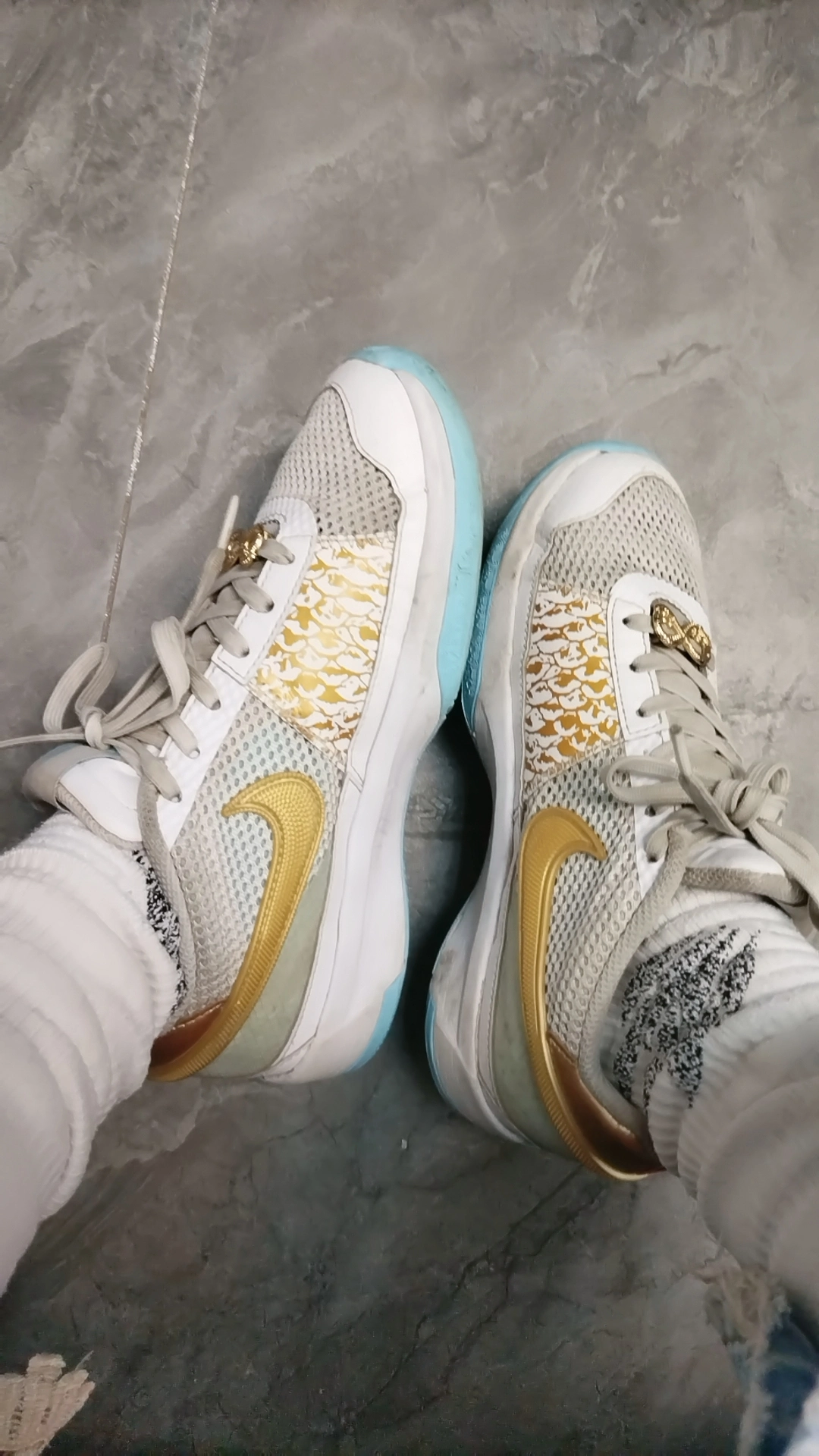 custom review-nike Ja 1 Ja Morant 1 Устойчивый к истиранию Баланс Низкий Топ Детские Баскетбольные кроссовки Белый Синий