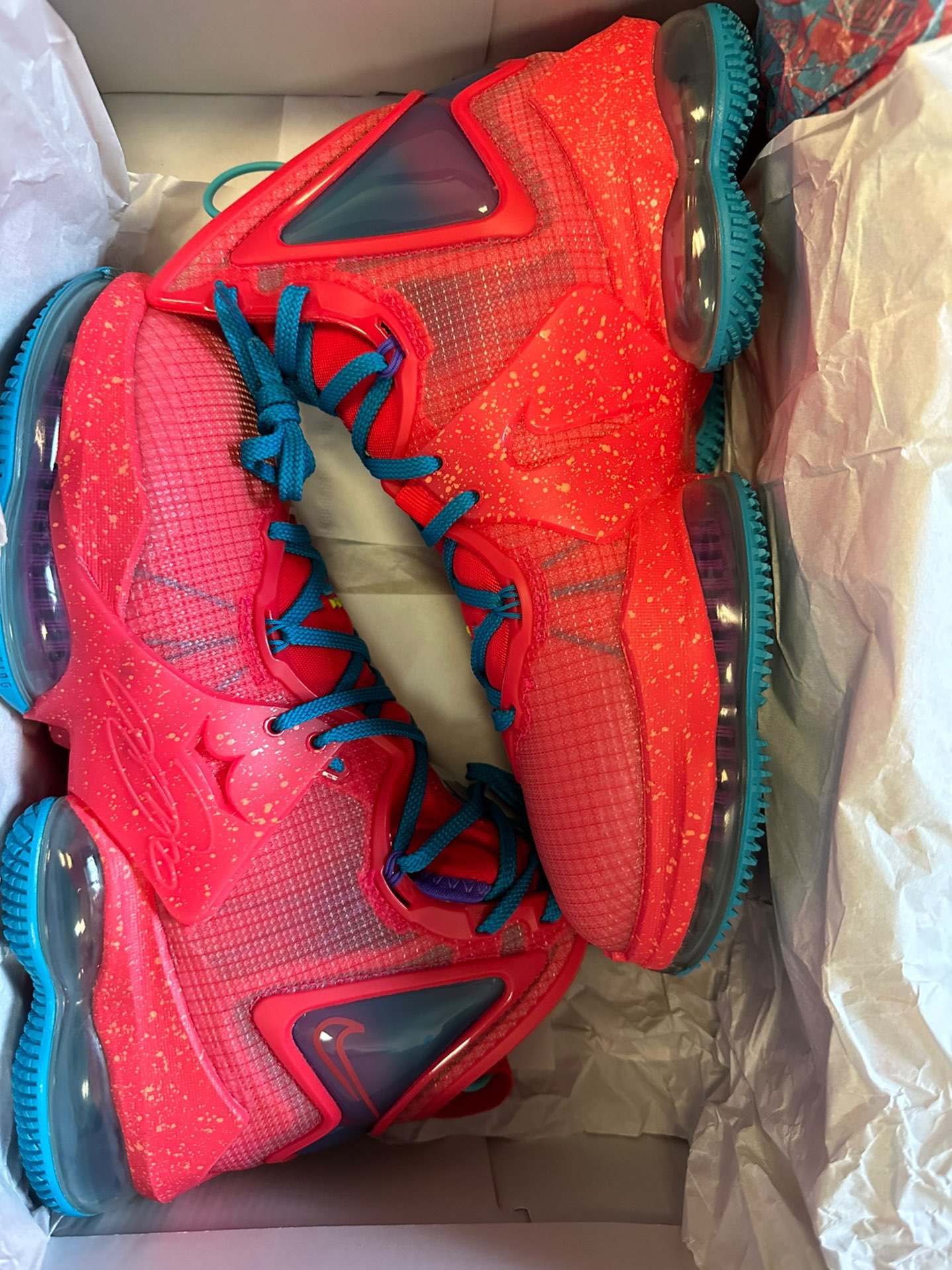 custom review-Nike Lebron 19 LeBron EP 19 High Топ Air Max Воздух Zoom Баскетбольные кроссовки для игры Унисекс Красный синий Азиатская Версия