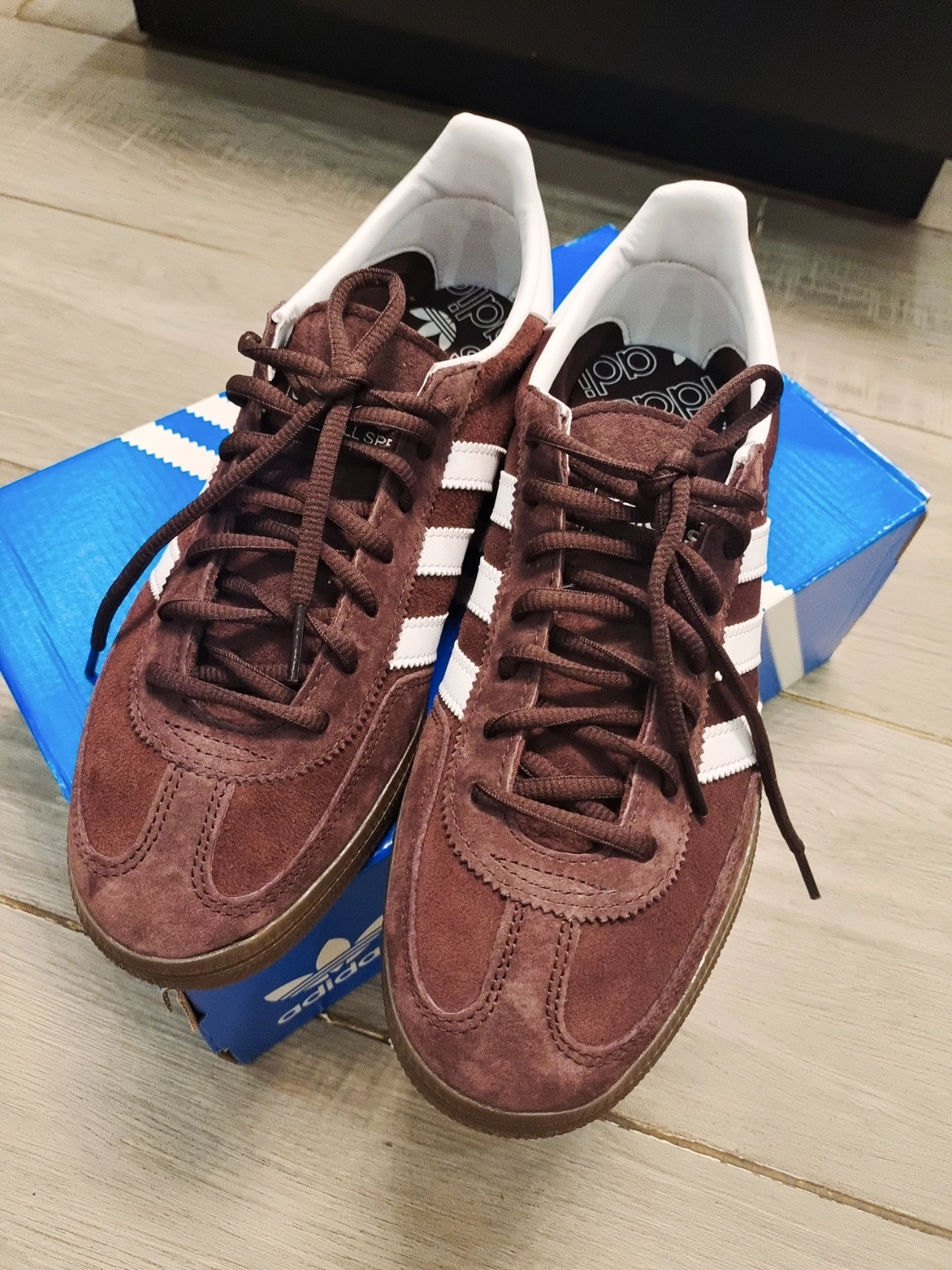 custom review-Adidas Originals HANDBALL SPEZIAL Противоскользящие Устойчивые к истиранию Низкие Кроссовки для скейтбординга Унисекс Коричневый Красный