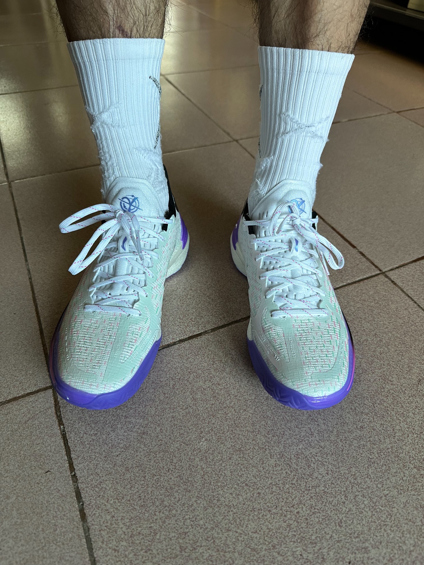 custom review-LiNing Gamma Cushioning Anti-Slip And Wear-Resistant Support Lightweight Low-Top Basketball Shoes Men Purple White