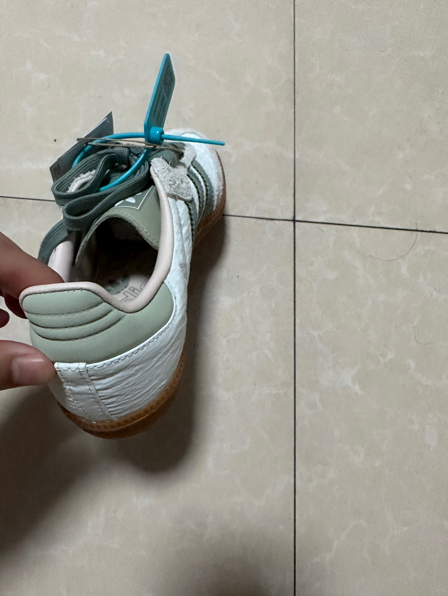 custom review-adidas Samba OG Silver Green Putty Mauve Women's