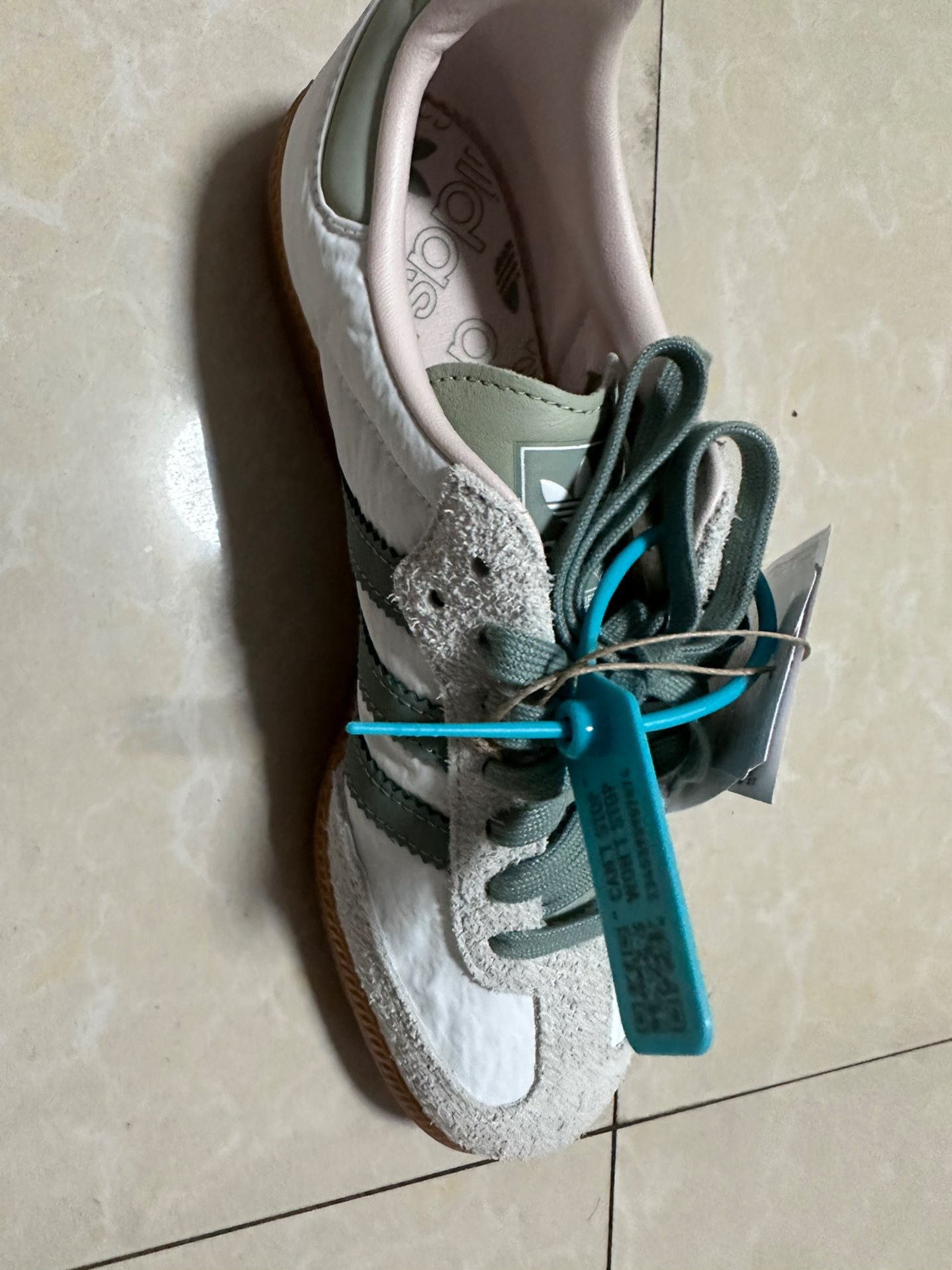custom review-adidas Samba OG Silver Green Putty Mauve Women's