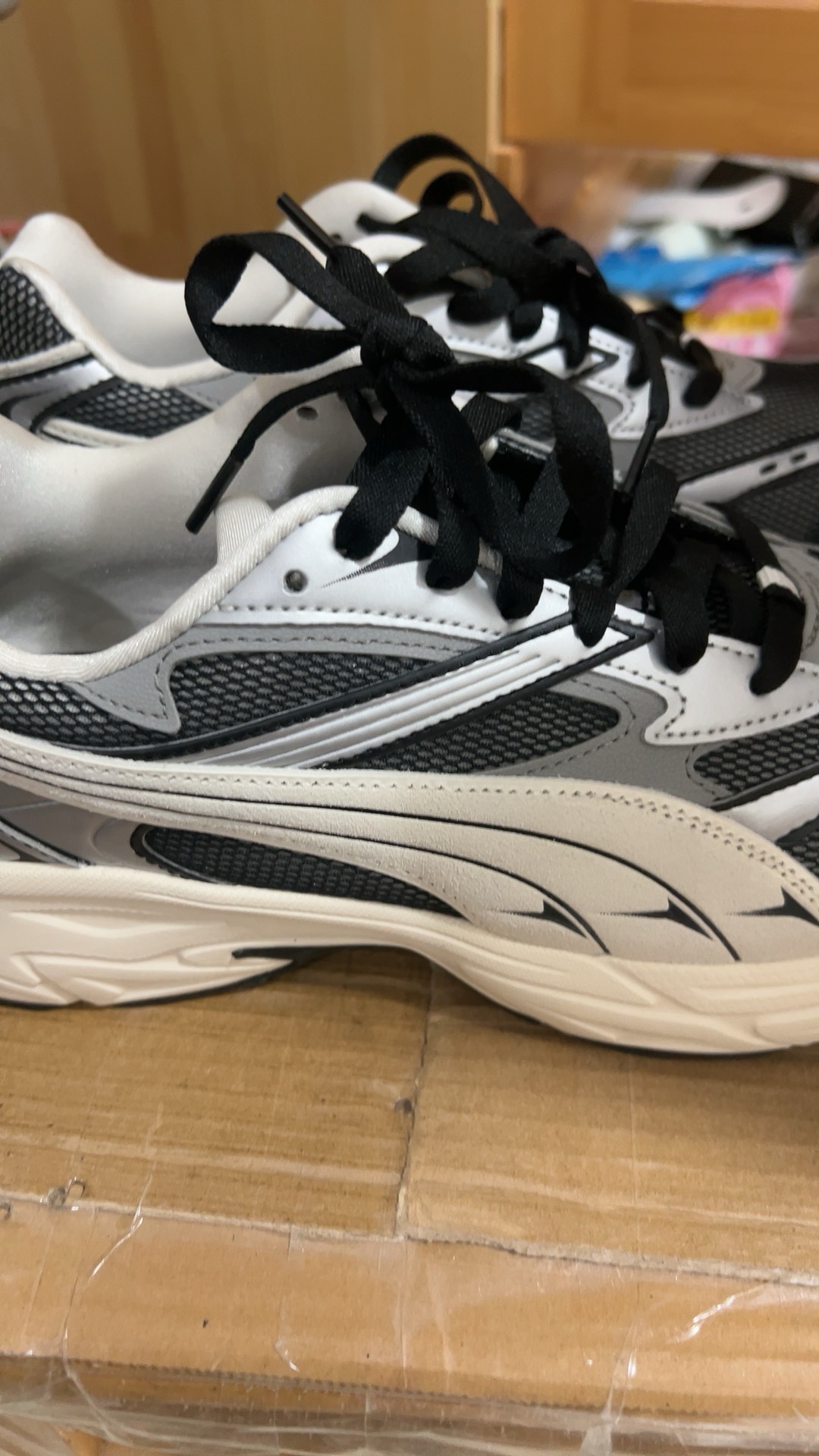 custom review-PUMA Morphic Ретро Амортизация Износостойкий Низкий Топ Повседневная Обувь Унисекс Черный Серебряный