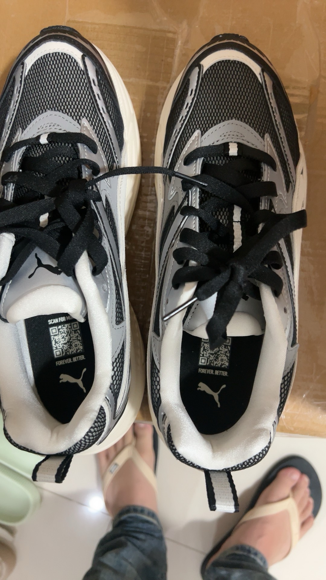 custom review-PUMA Morphic Ретро Амортизация Износостойкий Низкий Топ Повседневная Обувь Унисекс Черный Серебряный