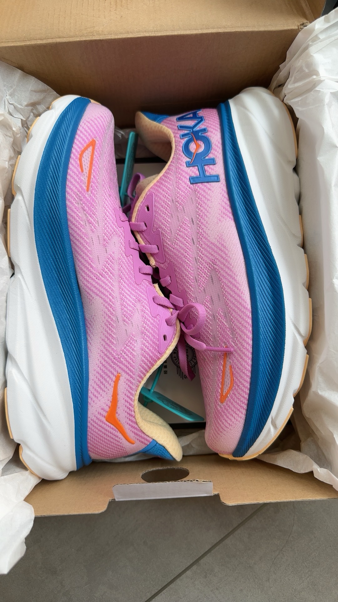 custom review-HOKA ONE ONE Clifton 9 Low Топ Повседневные Беговые Кроссовки Женские Розовый Фиолетовый Синий