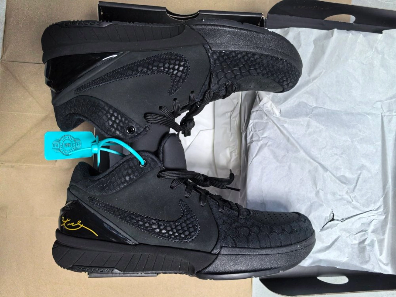 custom review-Nike Zoom Kobe 4 Low Топ Баскетбольные кроссовки Унисекс Черный