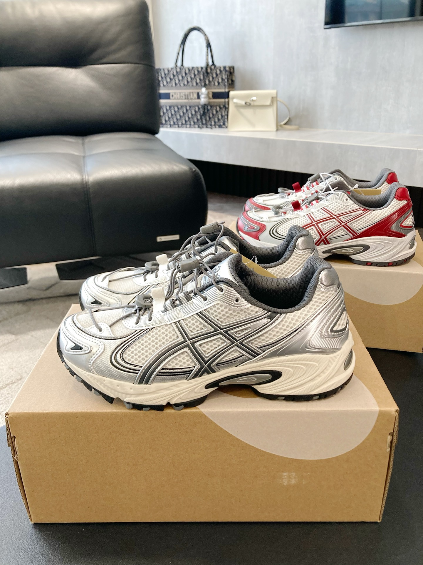 custom review-ASICS Gel Kahana TR V4 Low Топ Повседневная Обувь Унисекс Серебристо-Белый